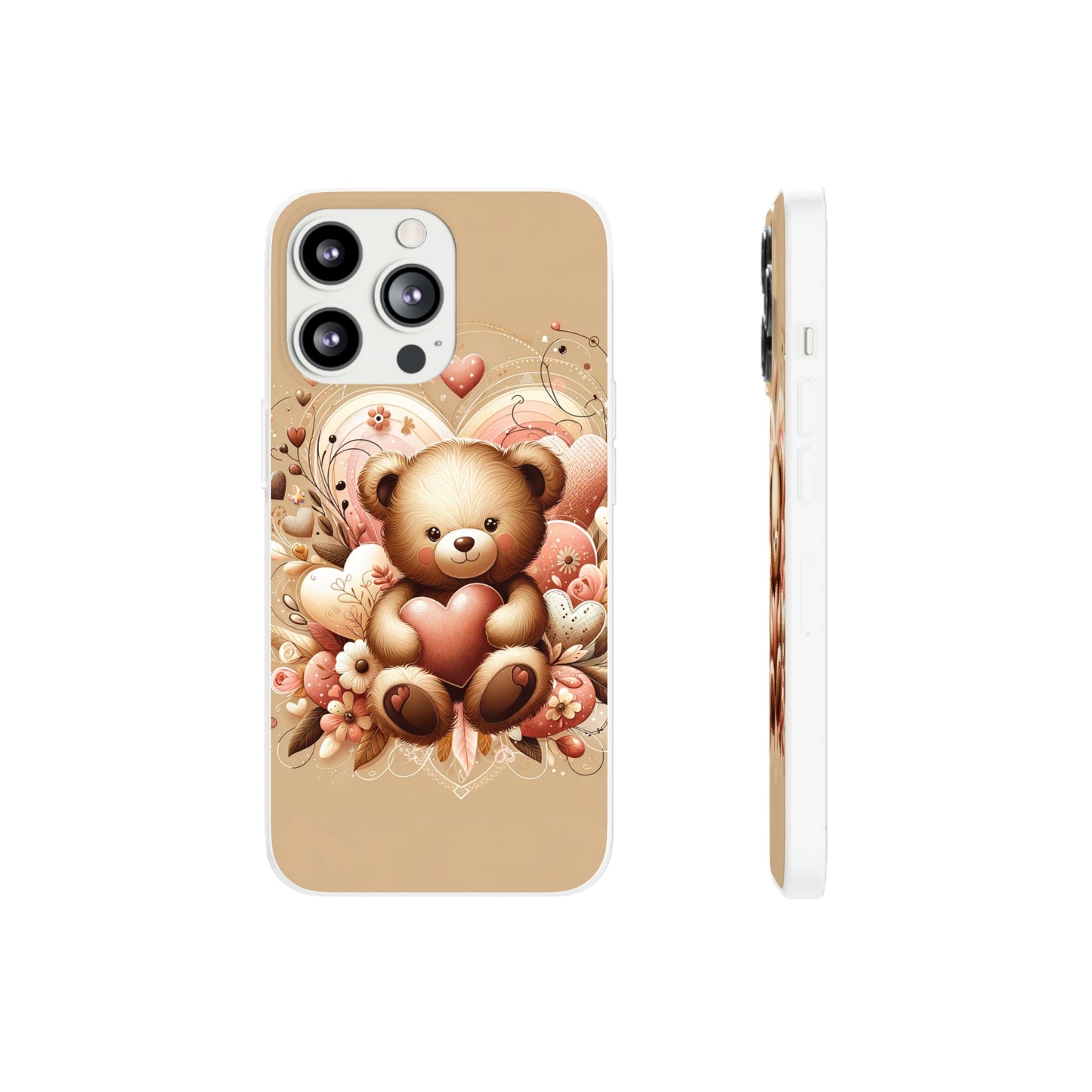 Herzenswärme: Niedlicher Teddybär mit Liebe Handy-Cover   -für verliebte und die es werden möchten