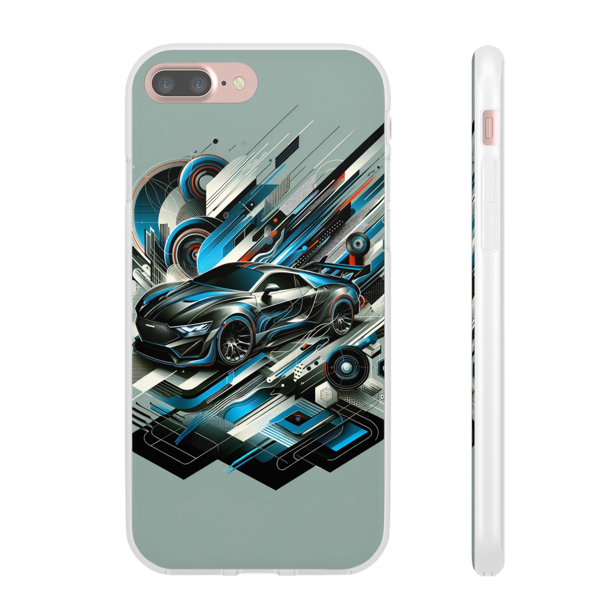 High-Speed Elegance: Sleek Futurism Car-Themed Handy - Cover