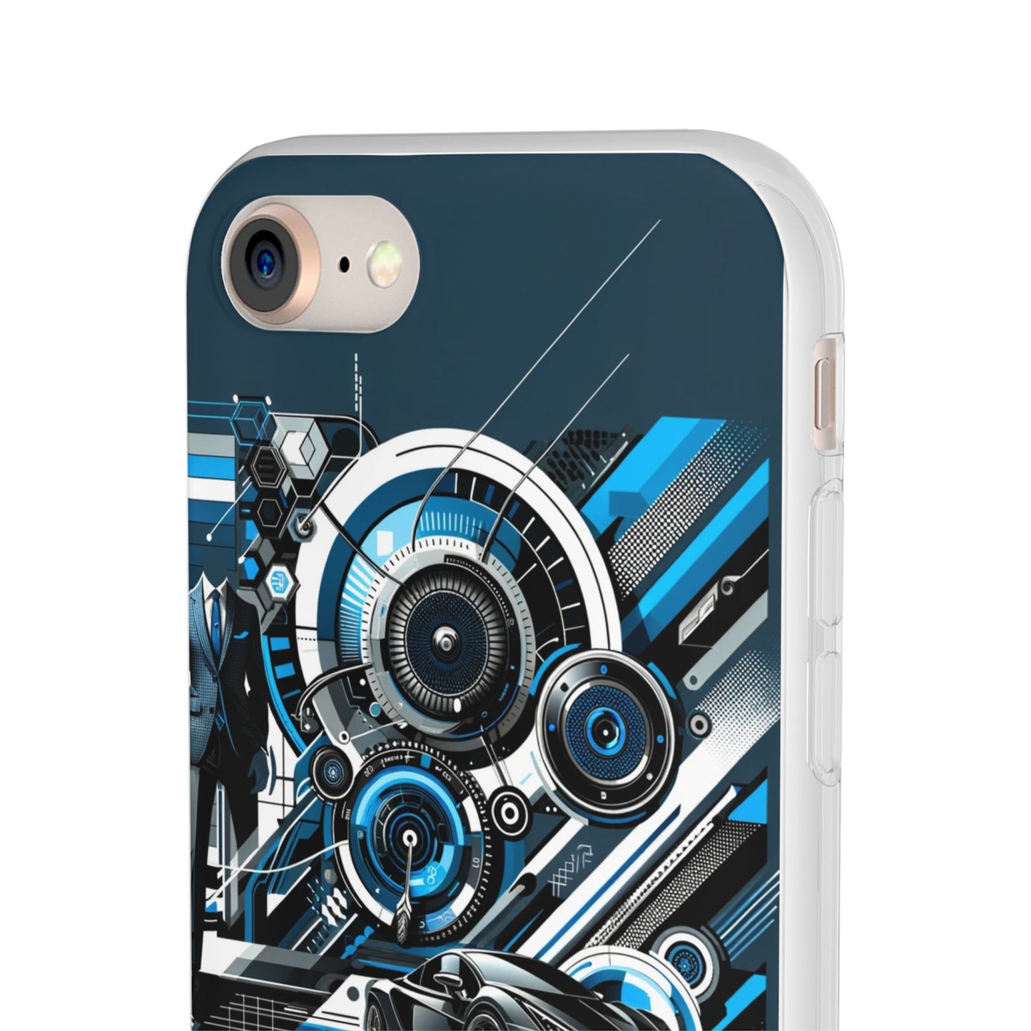 High-Speed Elegance: Sleek Futurism Car-Themed Handy - Cover