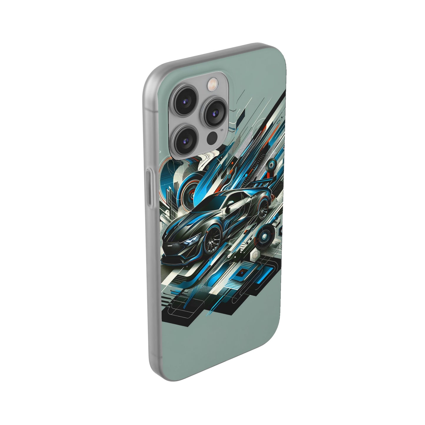 High-Speed Elegance: Sleek Futurism Car-Themed Handy - Cover