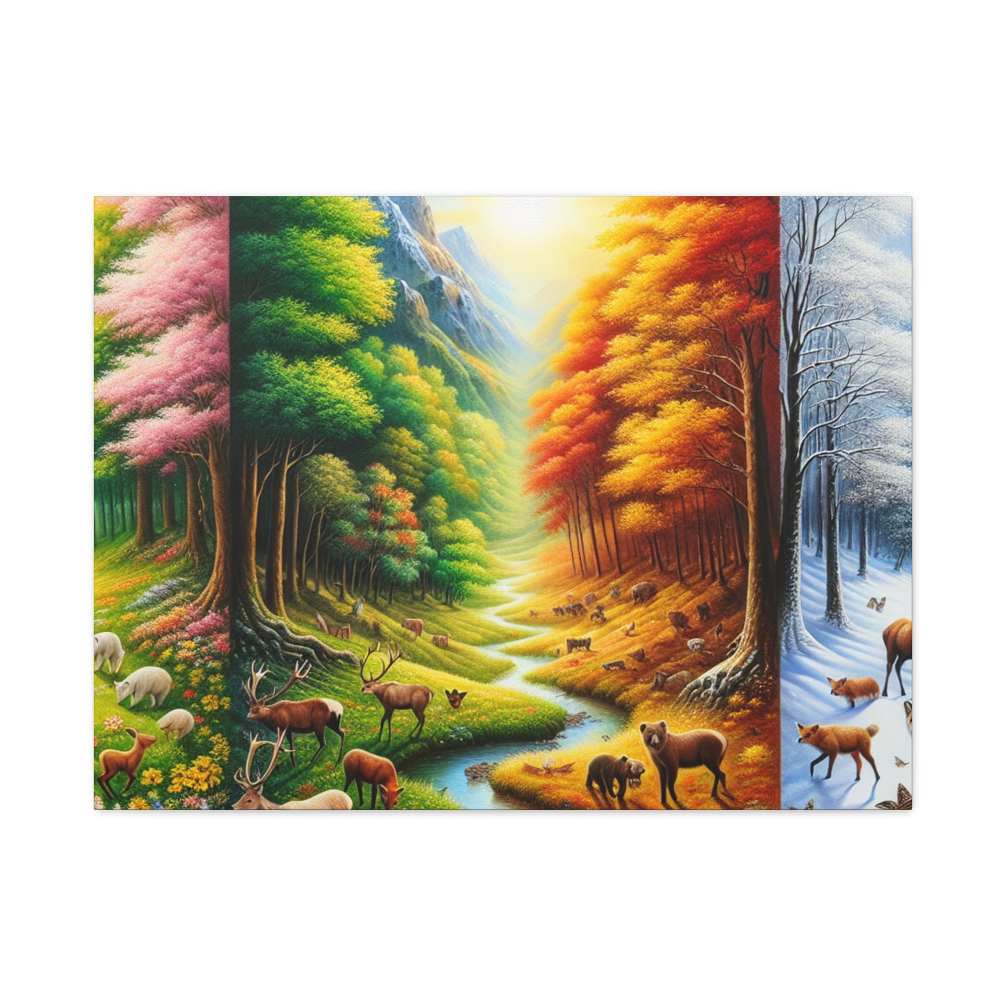 Tiere des Waldes von Benedict Rousseau Monet     -Canvas -Wandgemälde