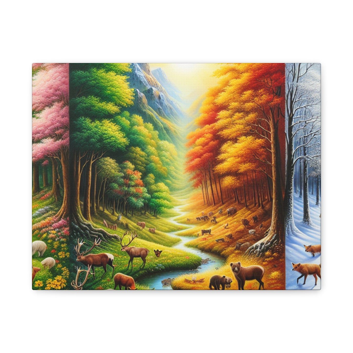 Tiere des Waldes von Benedict Rousseau Monet     -Canvas -Wandgemälde