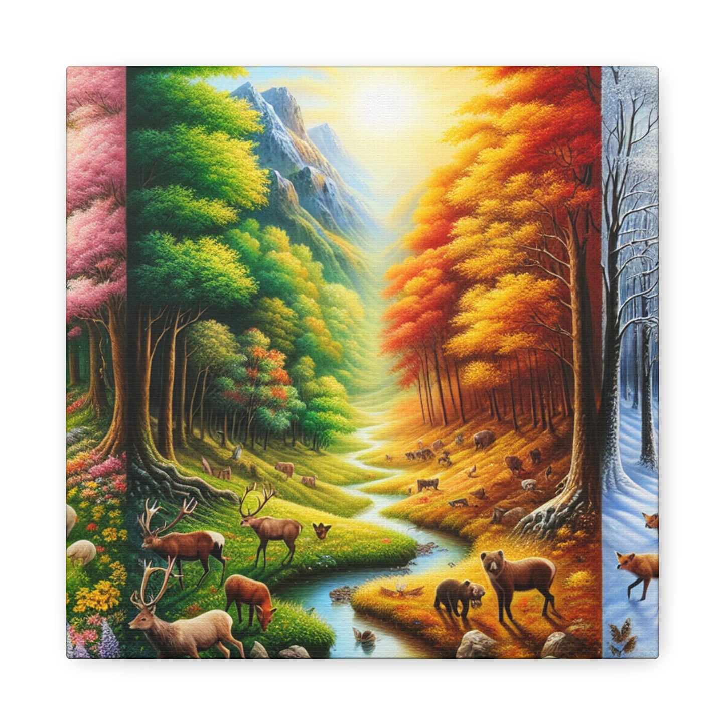 Tiere des Waldes von Benedict Rousseau Monet     -Canvas -Wandgemälde