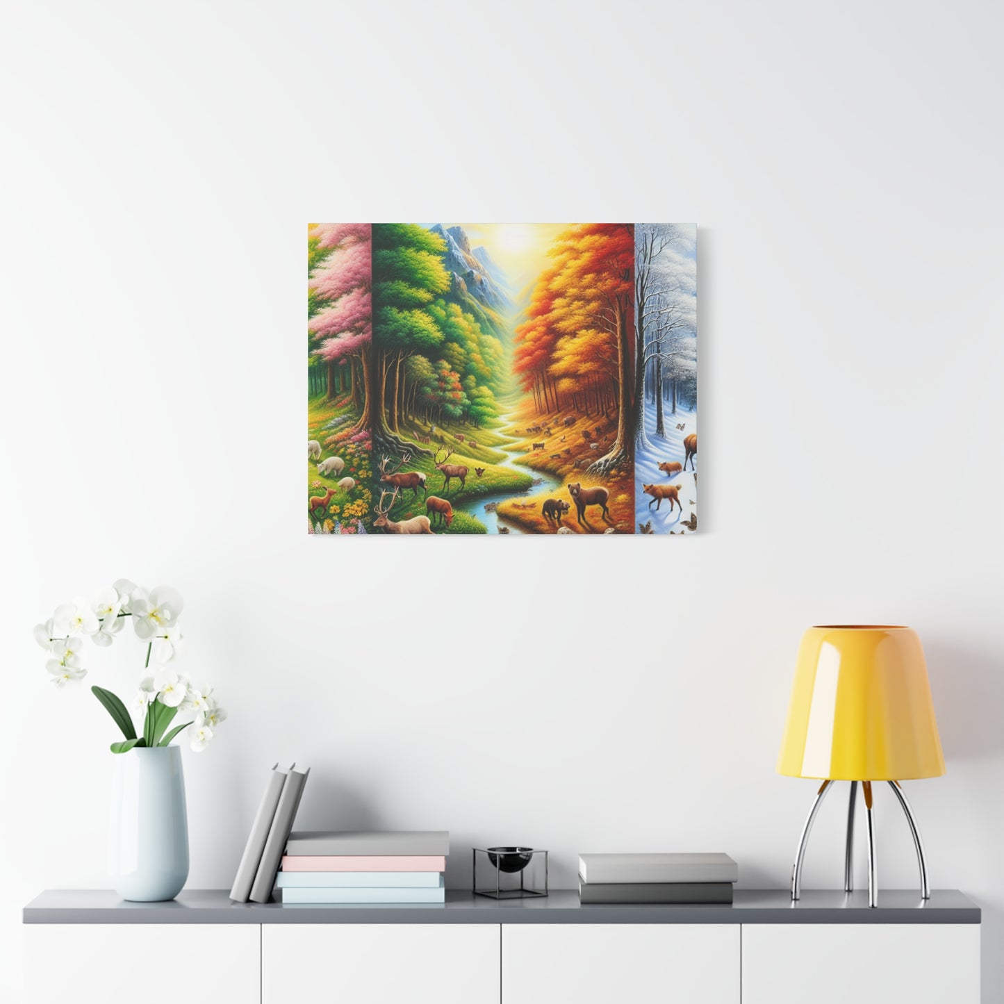 Tiere des Waldes von Benedict Rousseau Monet     -Canvas -Wandgemälde
