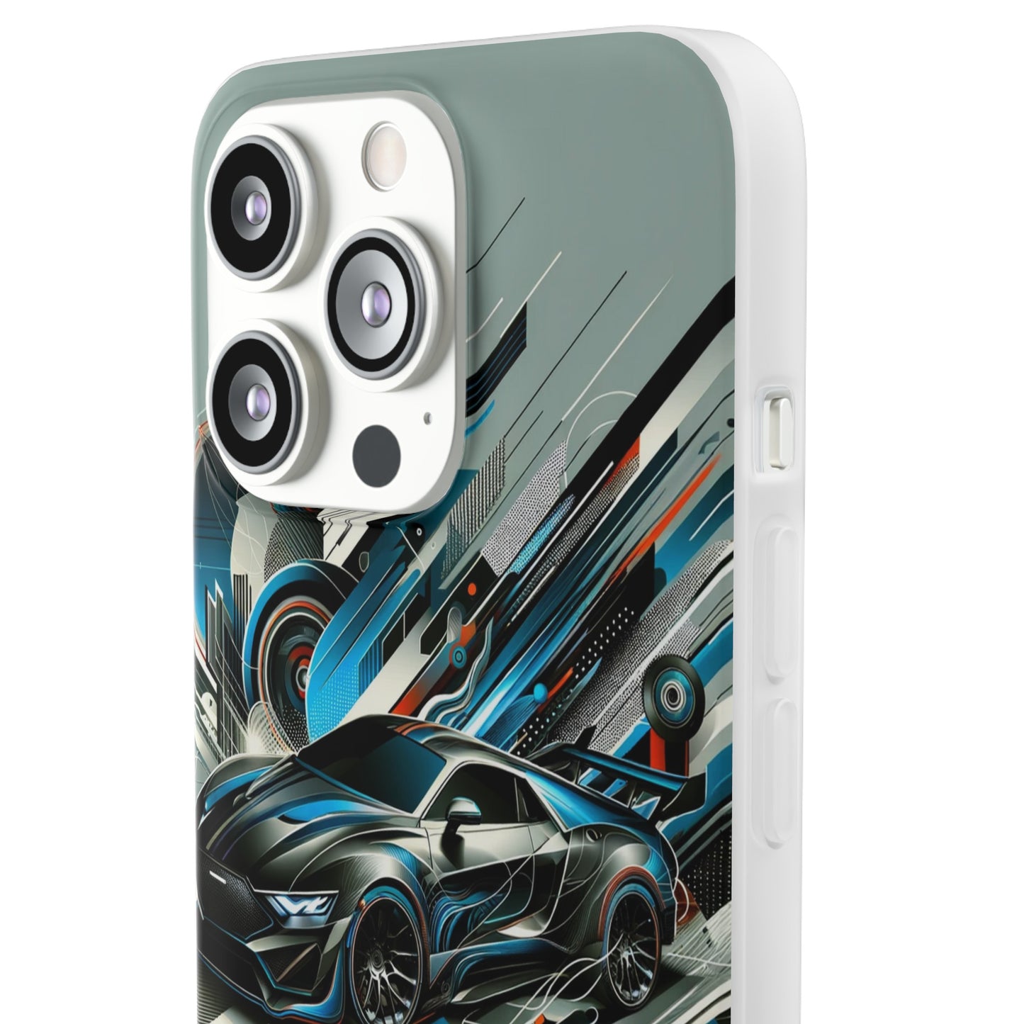 High-Speed Elegance: Sleek Futurism Car-Themed Handy - Cover