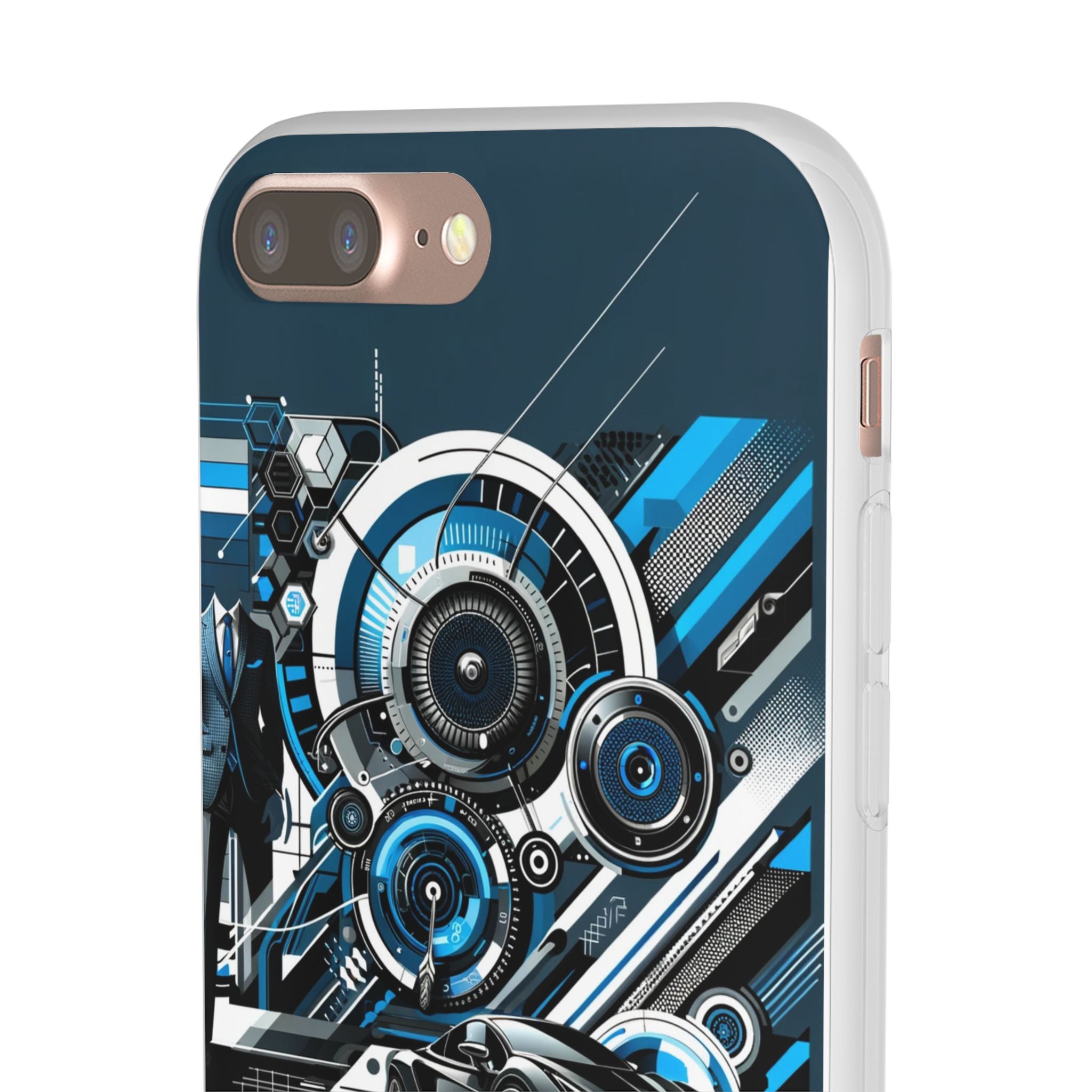 High-Speed Elegance: Sleek Futurism Car-Themed Handy - Cover