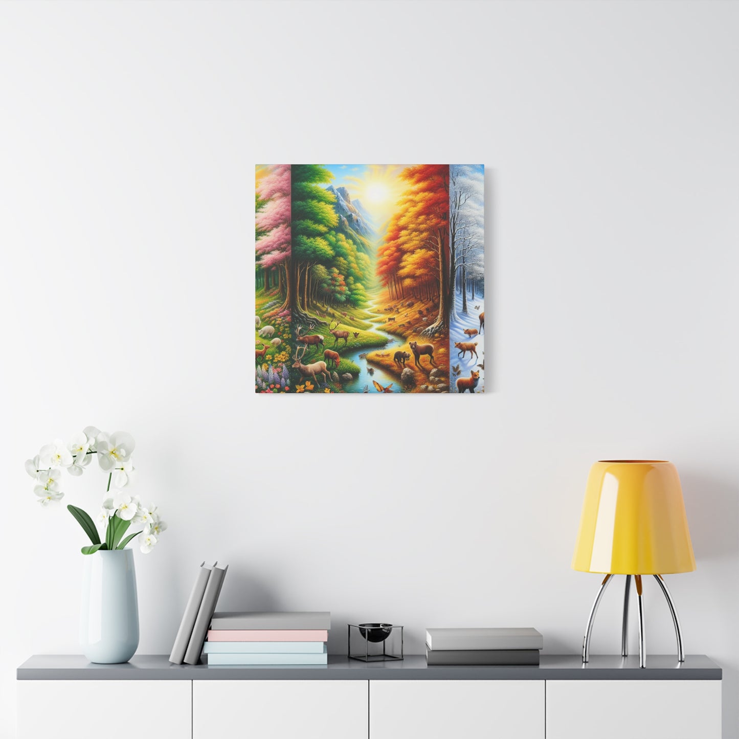 Tiere des Waldes von Benedict Rousseau Monet     -Canvas -Wandgemälde