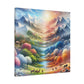 Wald und Berg von Evangeline Fairhurst      -Canvas   -Wandgemälde