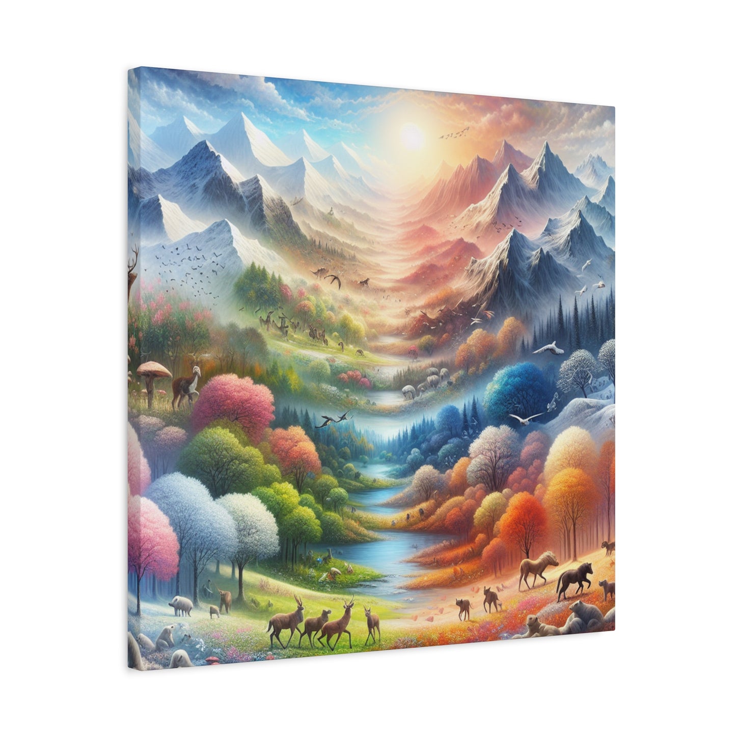 Wald und Berg von Evangeline Fairhurst      -Canvas   -Wandgemälde