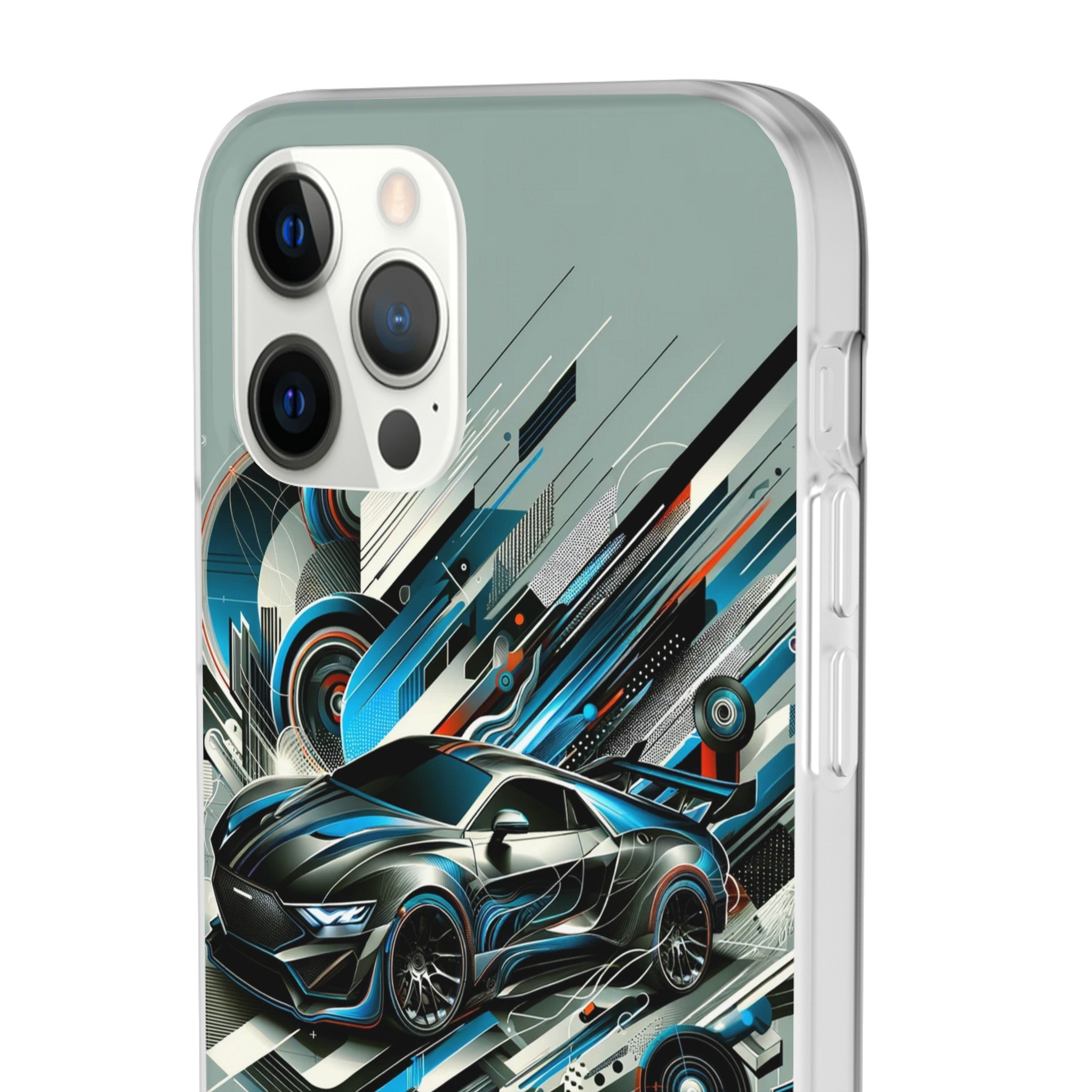 High-Speed Elegance: Sleek Futurism Car-Themed Handy - Cover