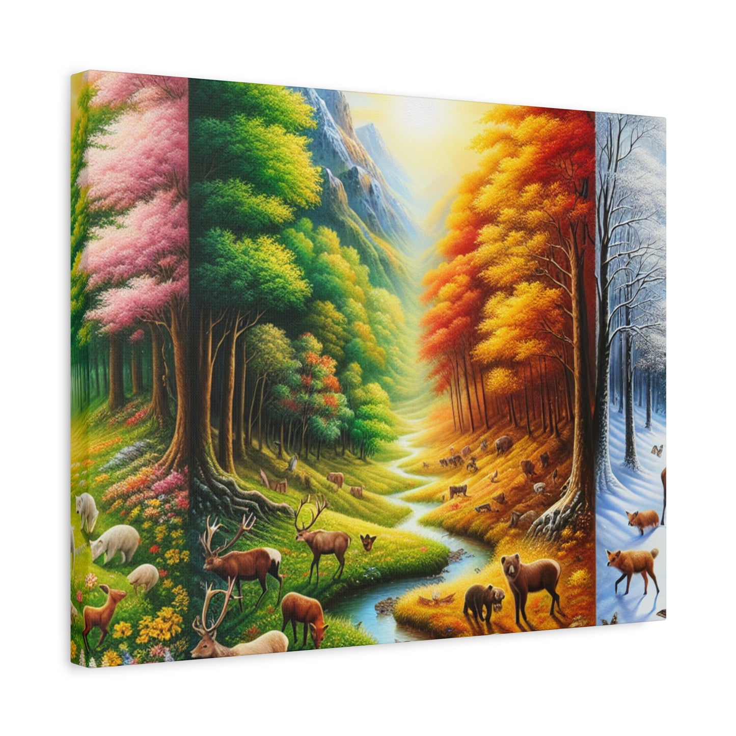 Tiere des Waldes von Benedict Rousseau Monet     -Canvas -Wandgemälde
