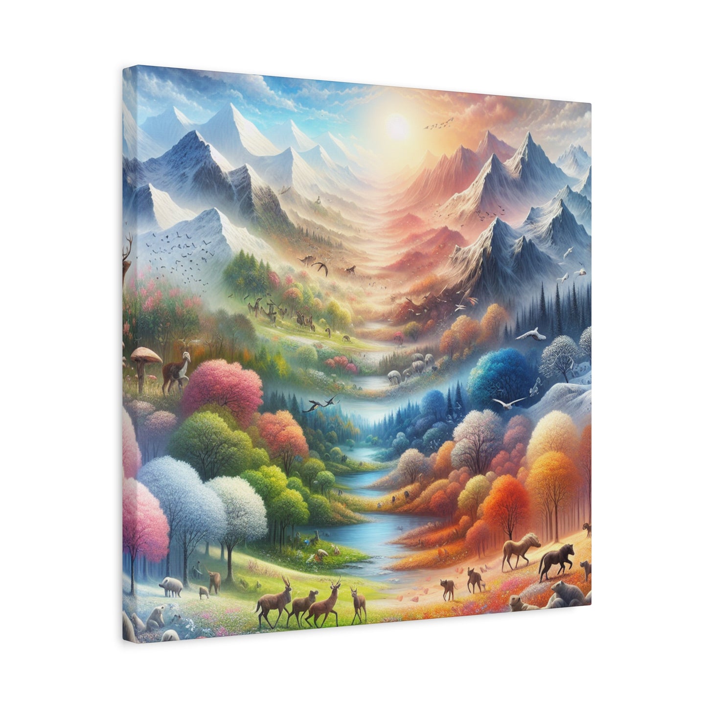 Wald und Berg von Evangeline Fairhurst      -Canvas   -Wandgemälde