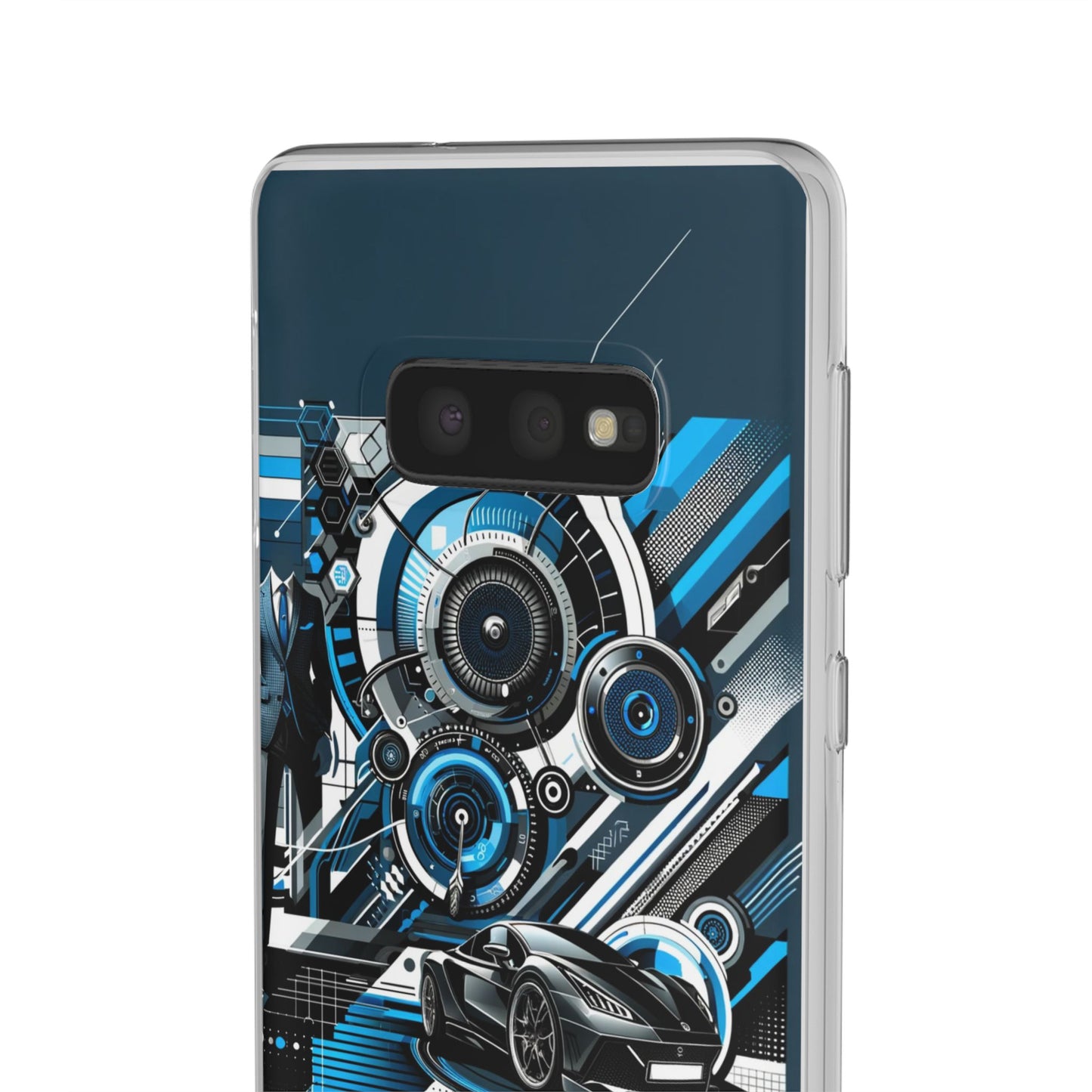 High-Speed Elegance: Sleek Futurism Car-Themed Handy - Cover