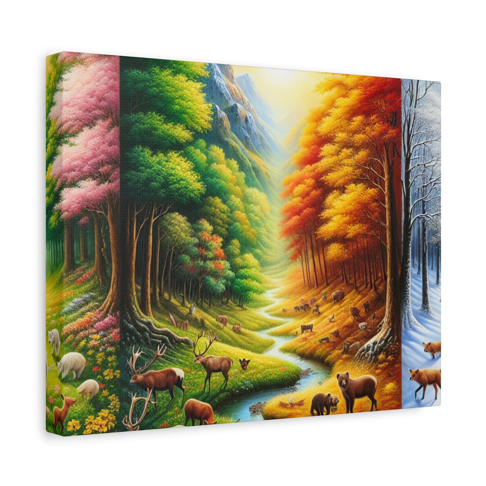 Tiere des Waldes von Benedict Rousseau Monet     -Canvas -Wandgemälde