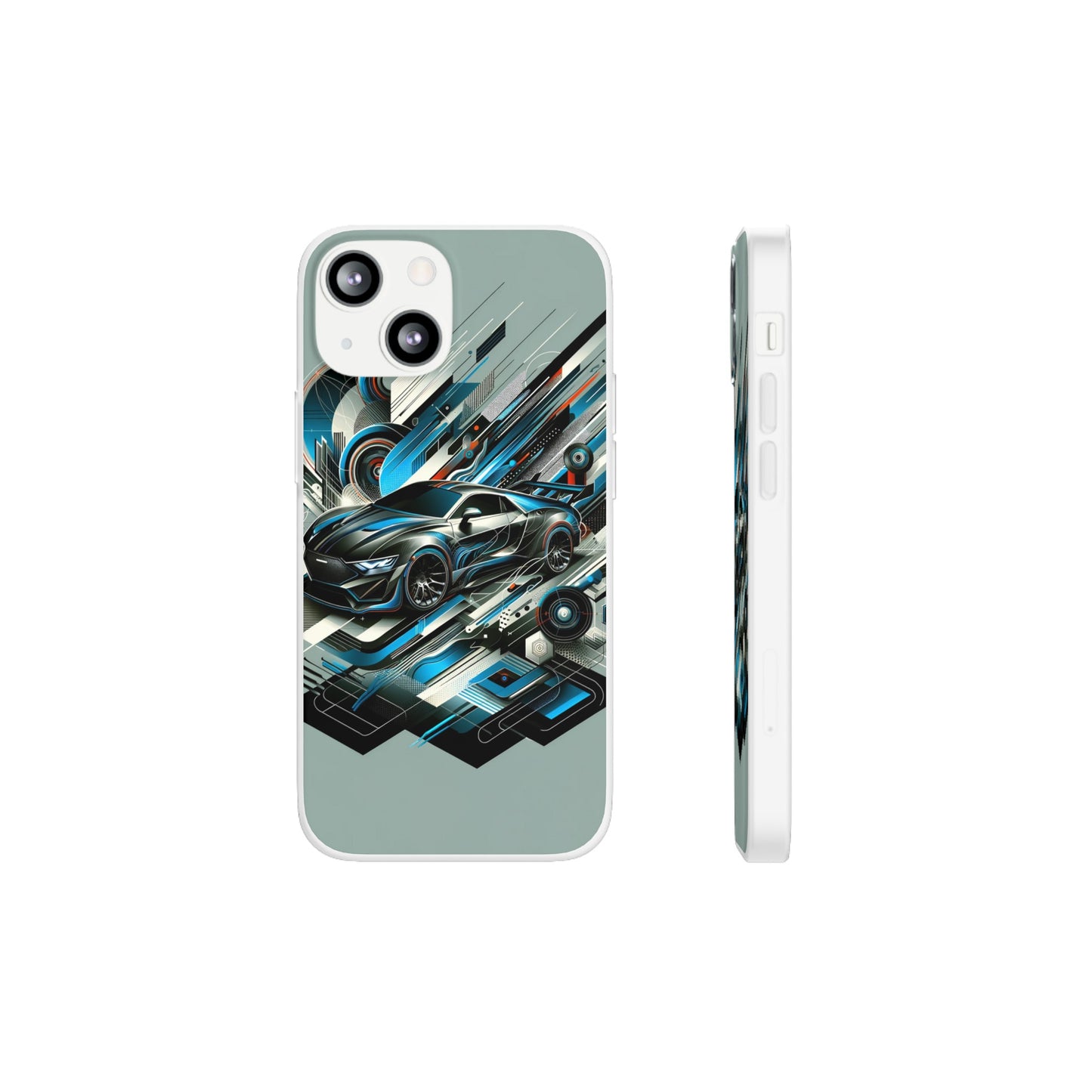High-Speed Elegance: Sleek Futurism Car-Themed Handy - Cover