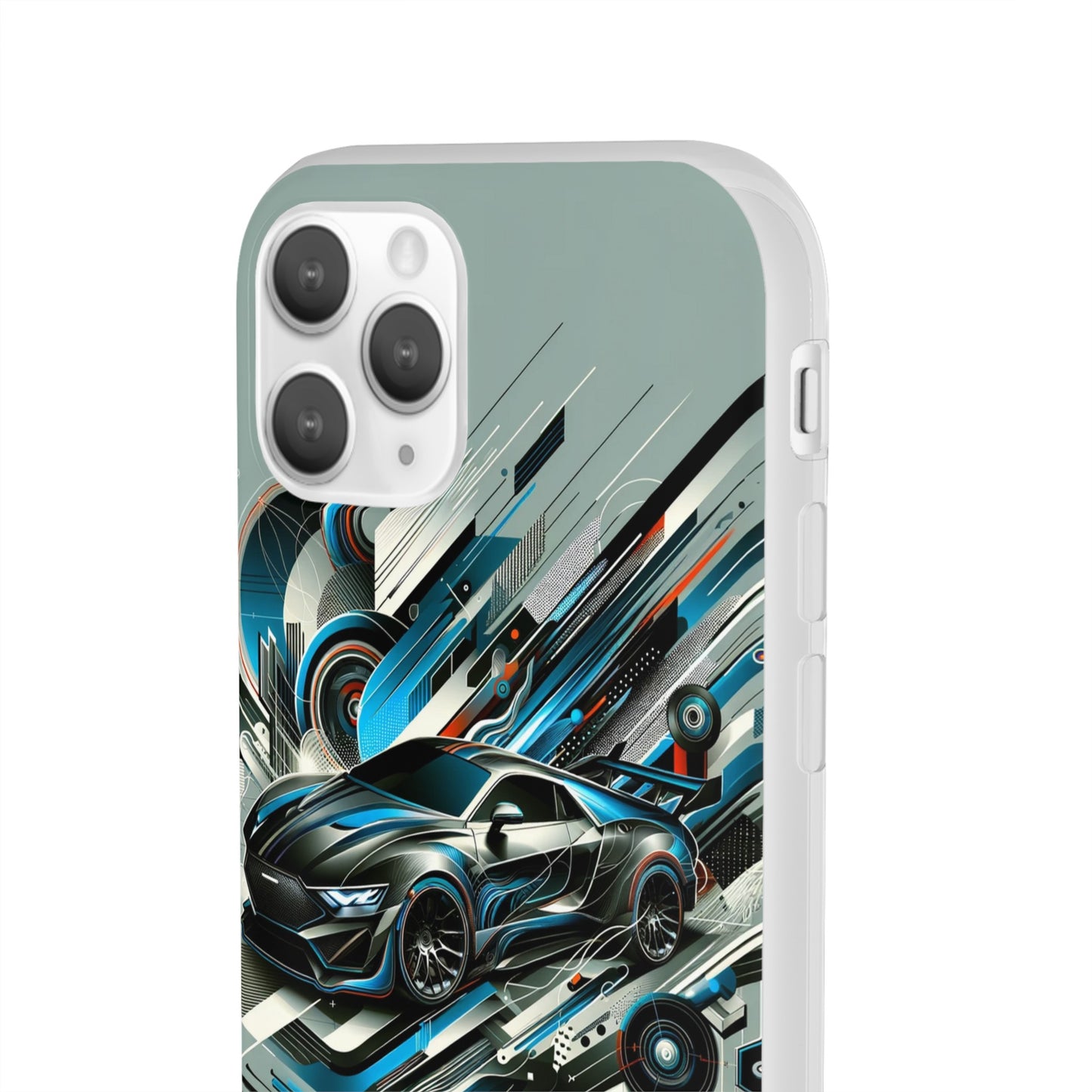 High-Speed Elegance: Sleek Futurism Car-Themed Handy - Cover