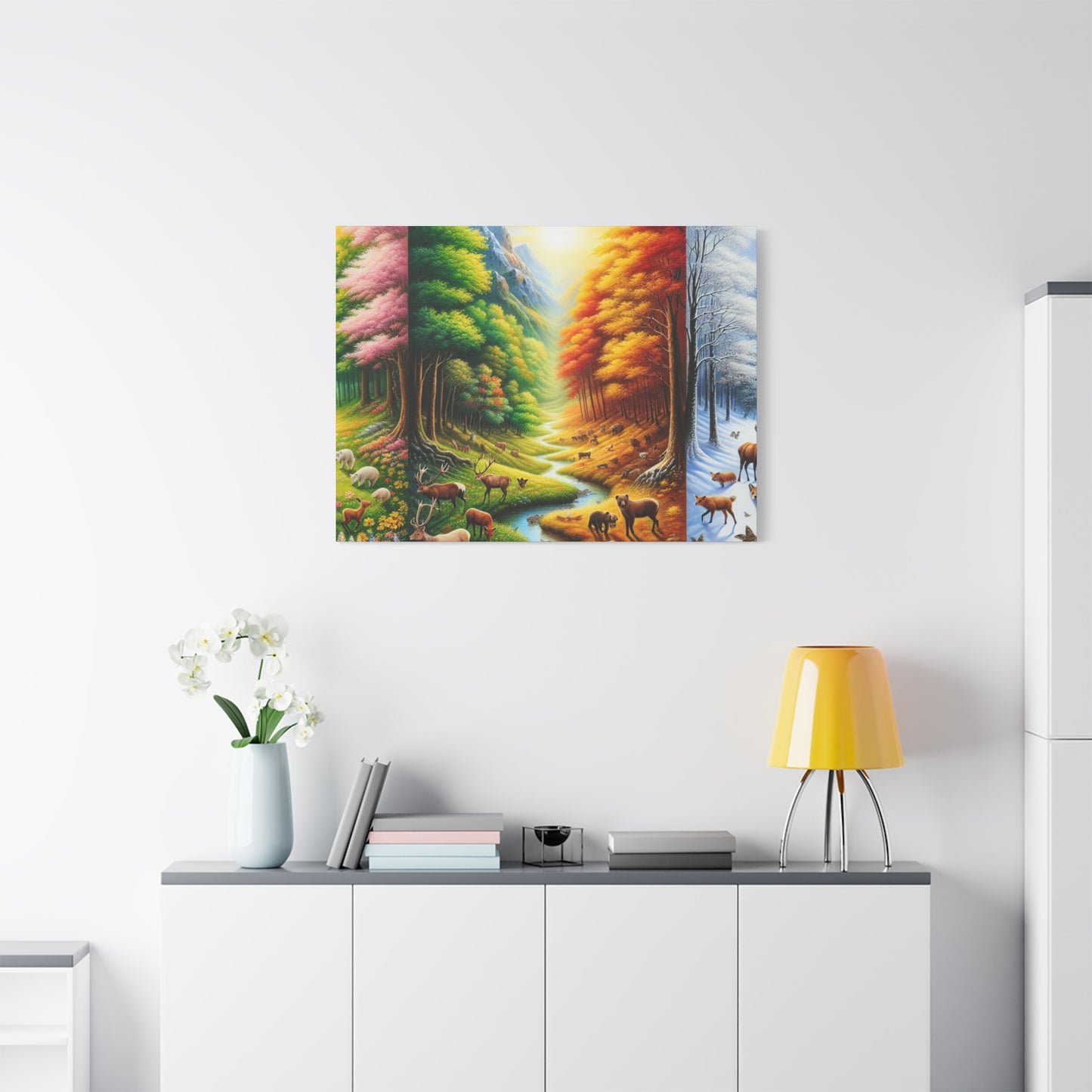 Tiere des Waldes von Benedict Rousseau Monet     -Canvas -Wandgemälde