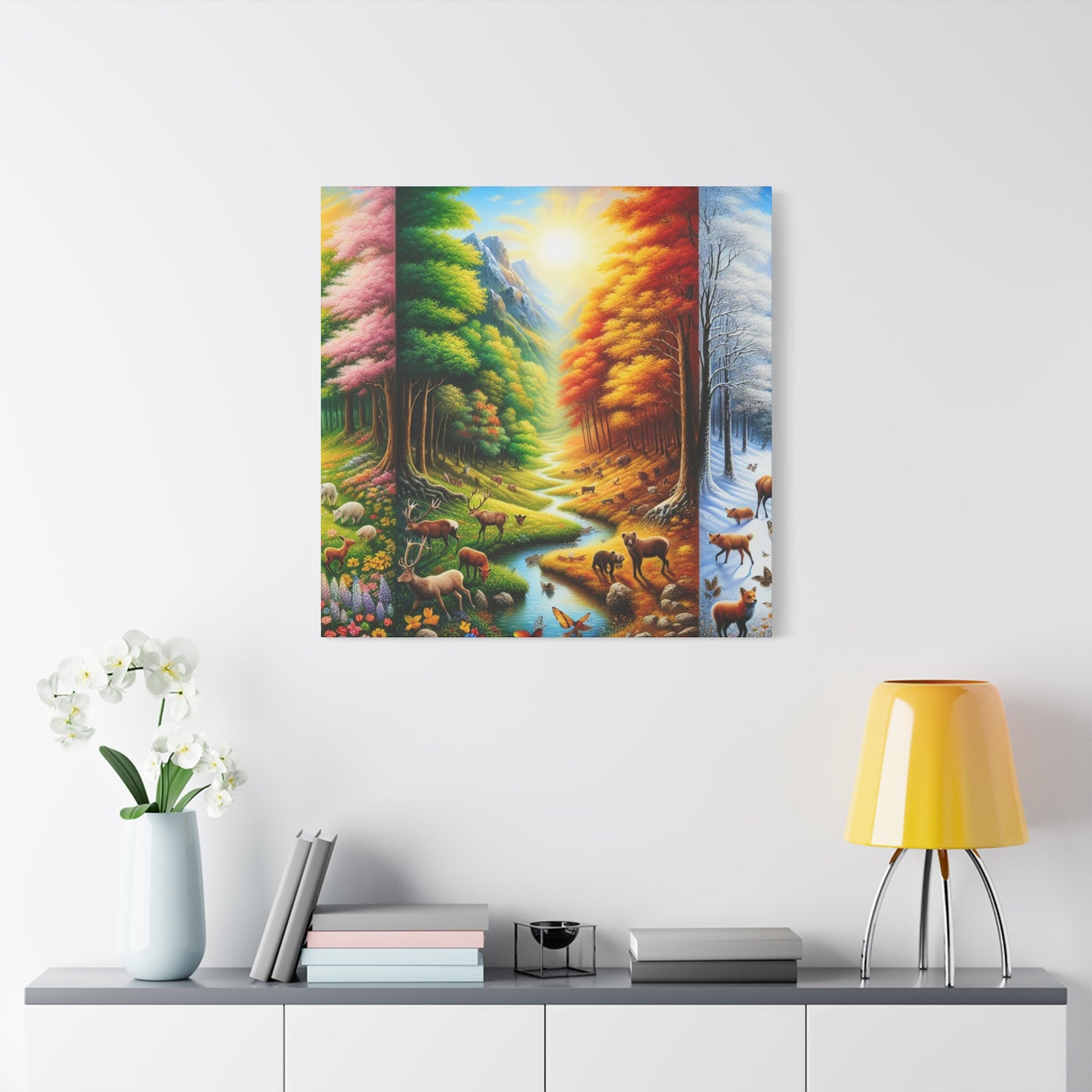Tiere des Waldes von Benedict Rousseau Monet     -Canvas -Wandgemälde