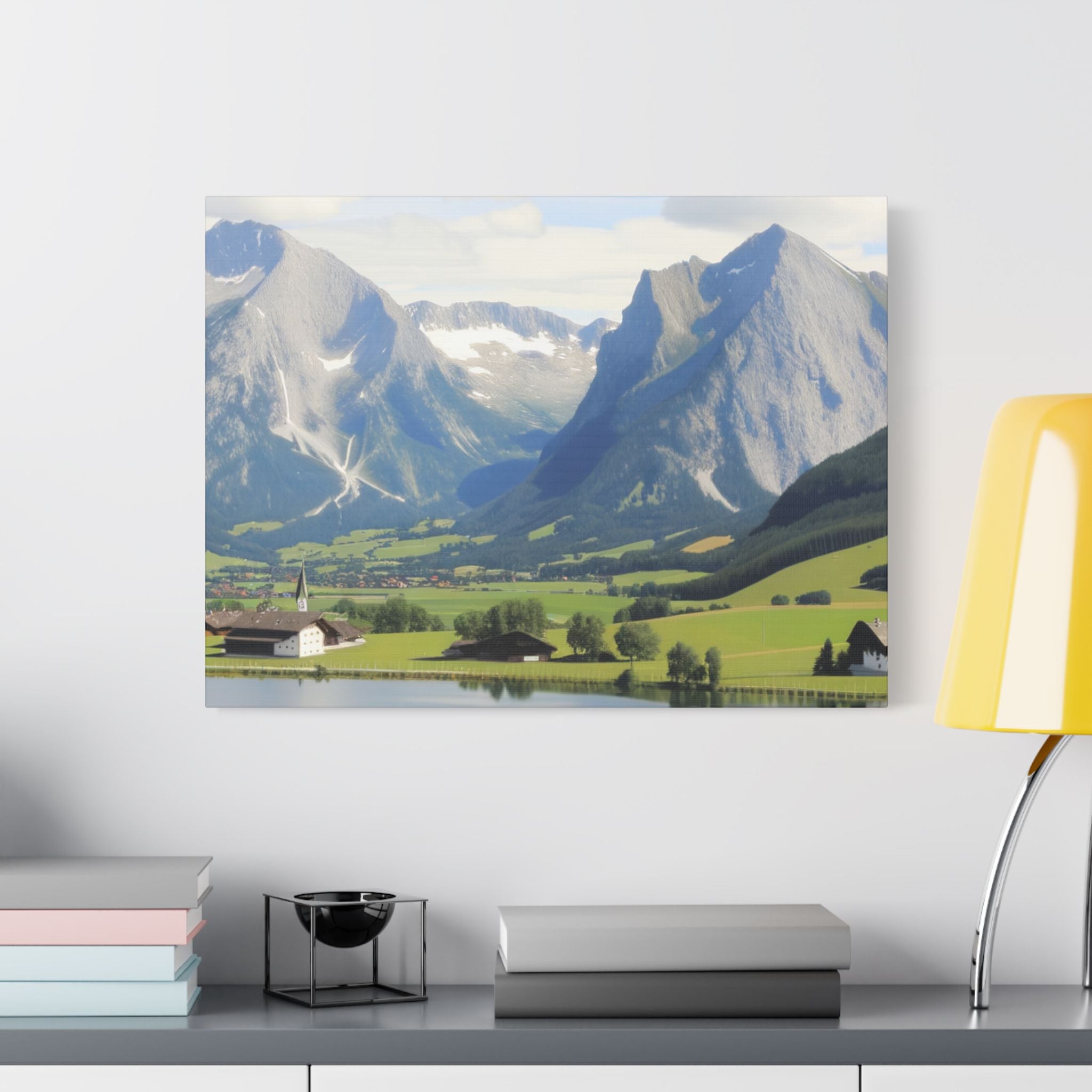 schöne Berglandschaft in der Schweiz    - Canvas   - Leinwandbild   -Wandbild