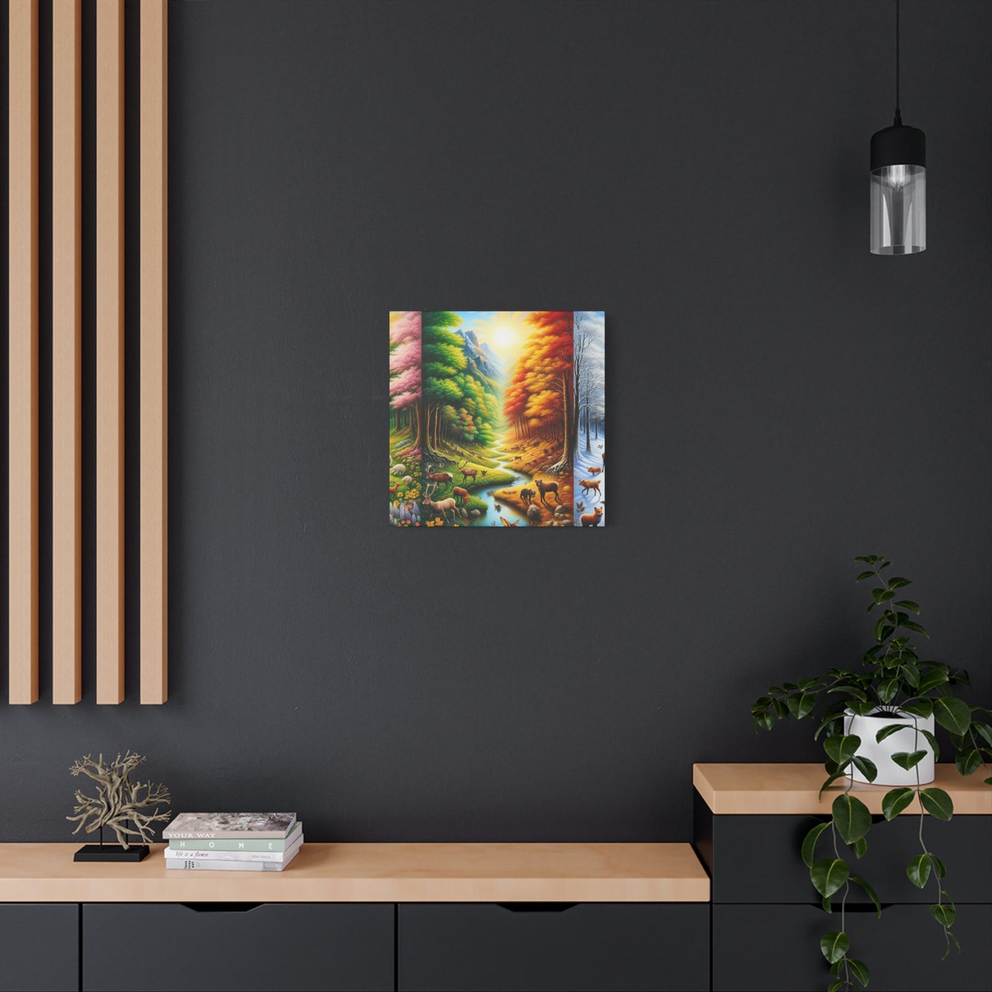 Tiere des Waldes von Benedict Rousseau Monet     -Canvas -Wandgemälde