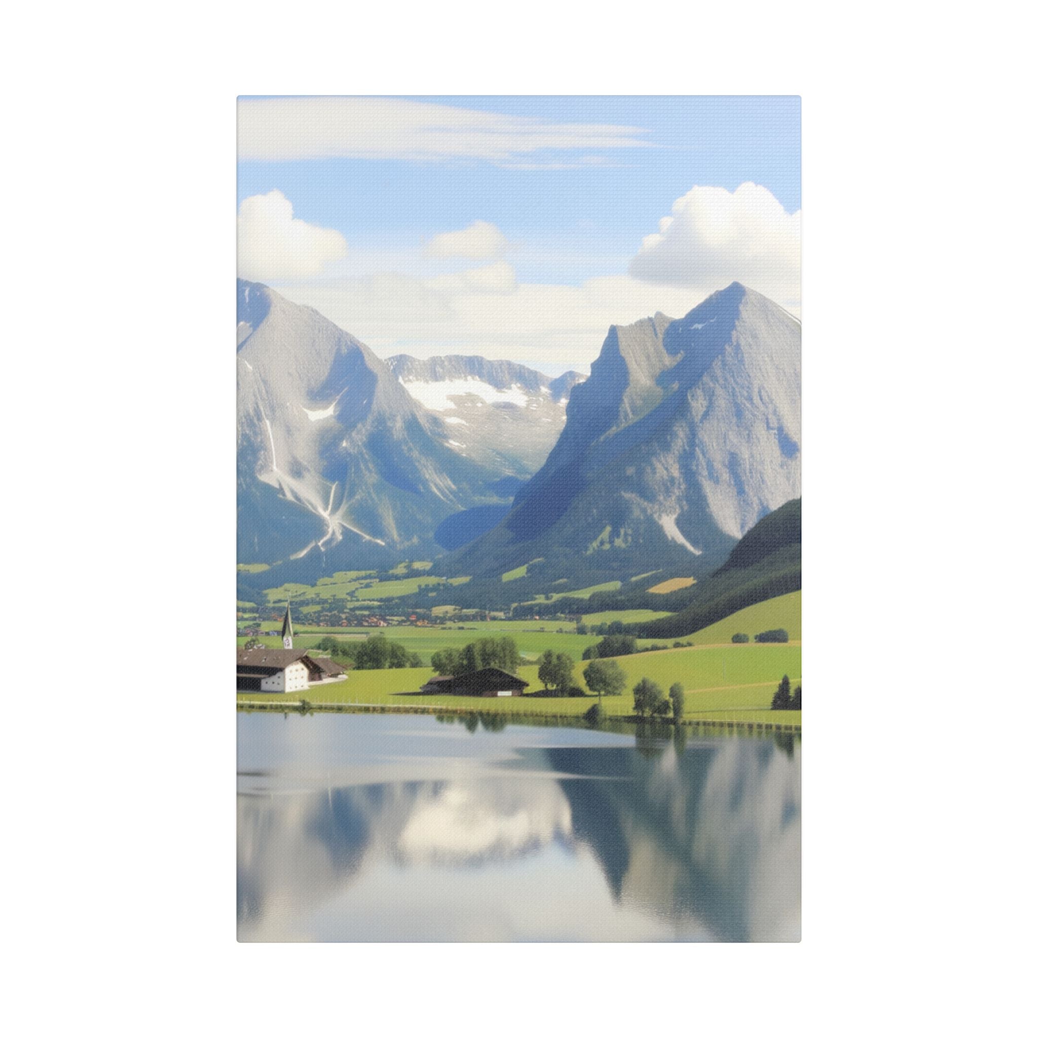 schöne Berglandschaft in der Schweiz    - Canvas   - Leinwandbild   -Wandbild