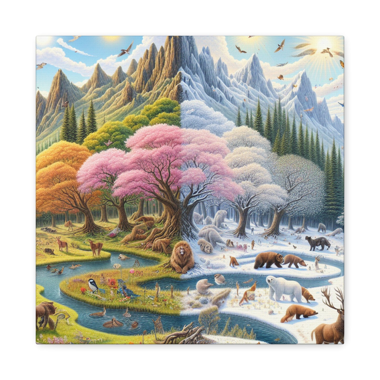 Die vier Jahreszeiten von Augustine Luminare       -Canvas -Wandgemälde
