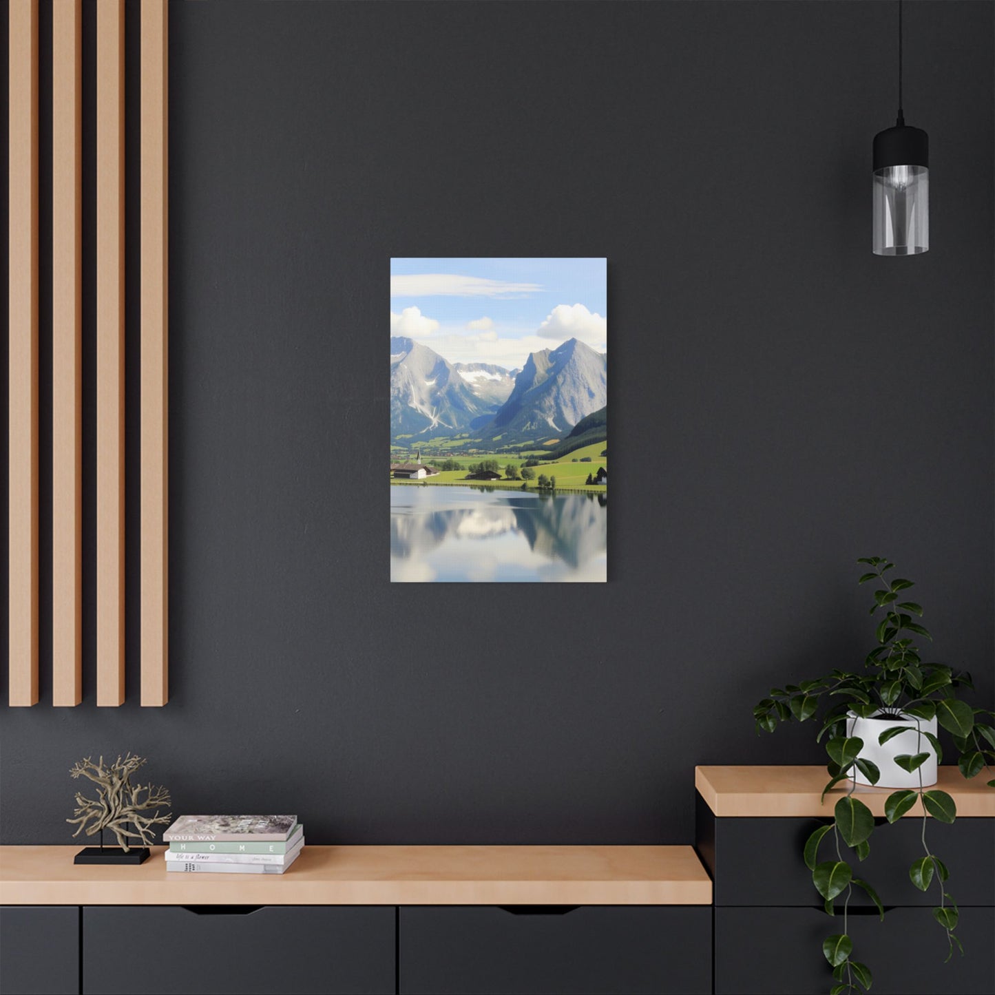 schöne Berglandschaft in der Schweiz    - Canvas   - Leinwandbild   -Wandbild