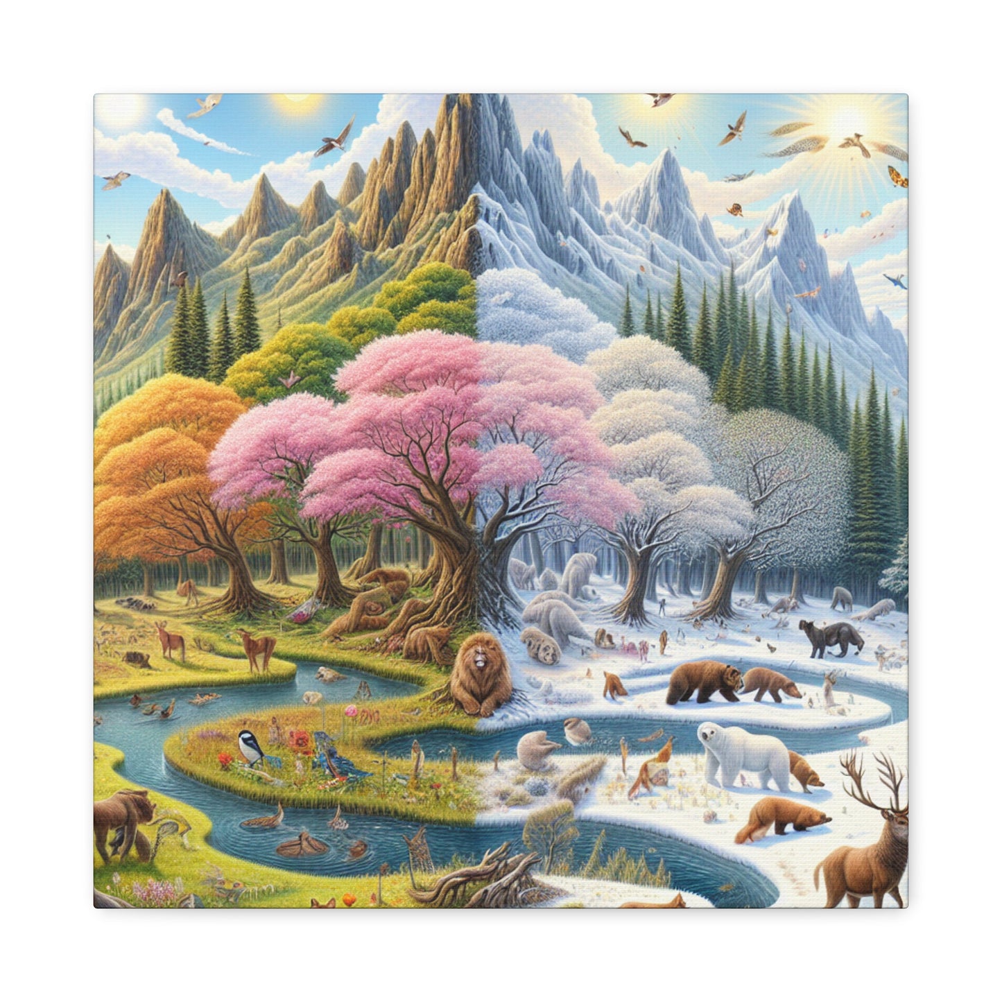Die vier Jahreszeiten von Augustine Luminare       -Canvas -Wandgemälde