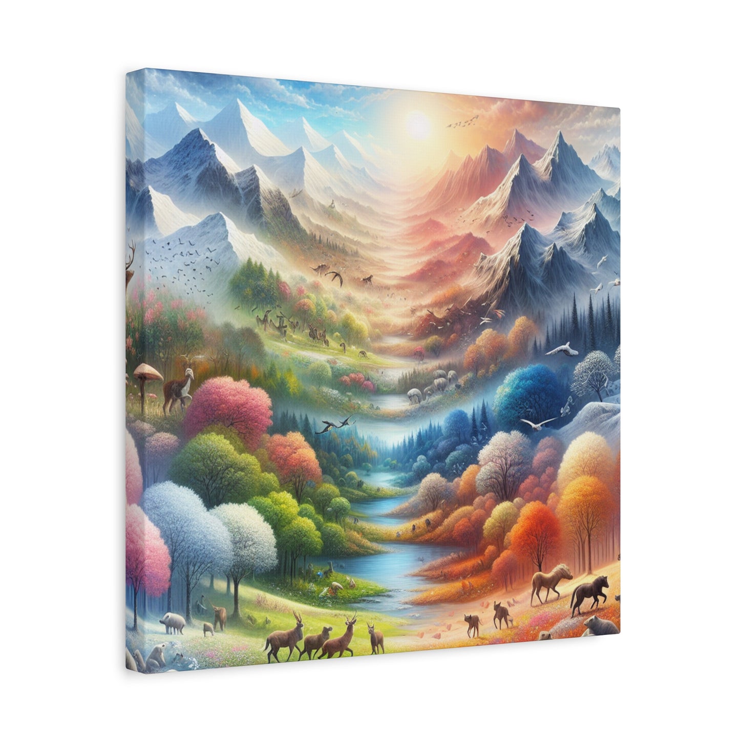 Wald und Berg von Evangeline Fairhurst      -Canvas   -Wandgemälde