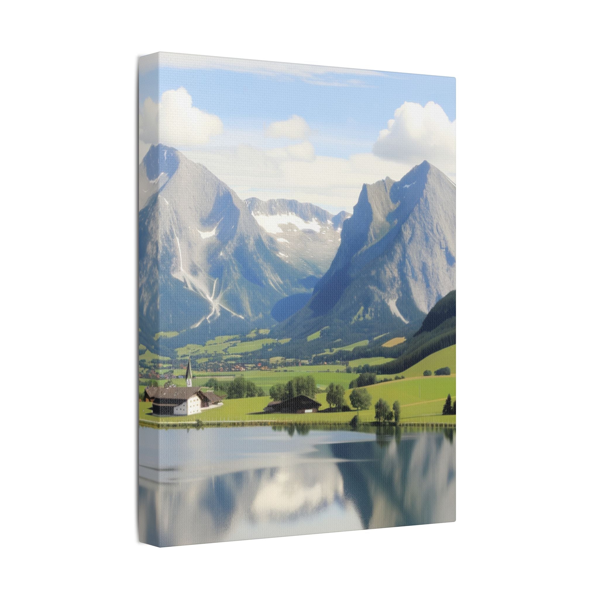 schöne Berglandschaft in der Schweiz    - Canvas   - Leinwandbild   -Wandbild