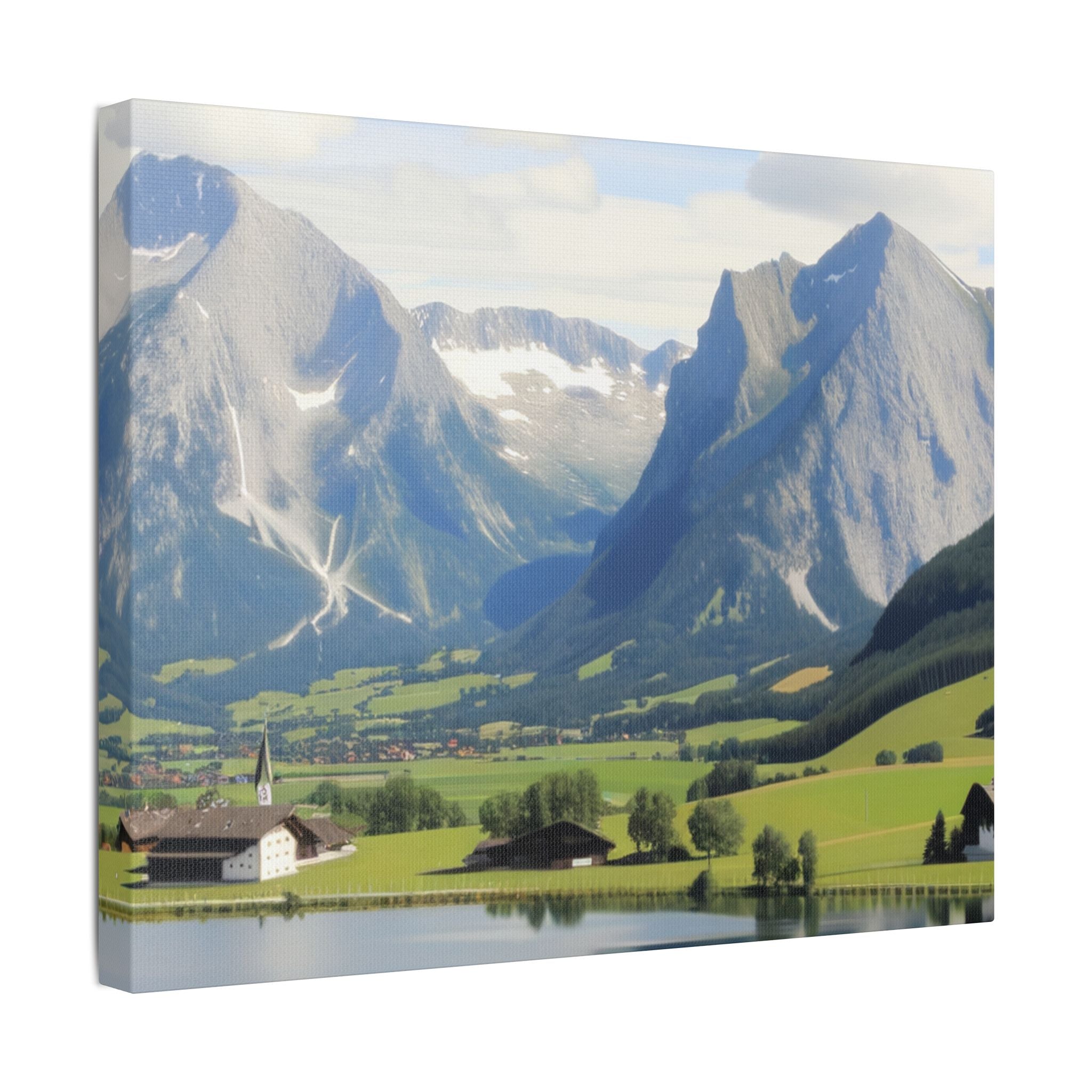 schöne Berglandschaft in der Schweiz    - Canvas   - Leinwandbild   -Wandbild