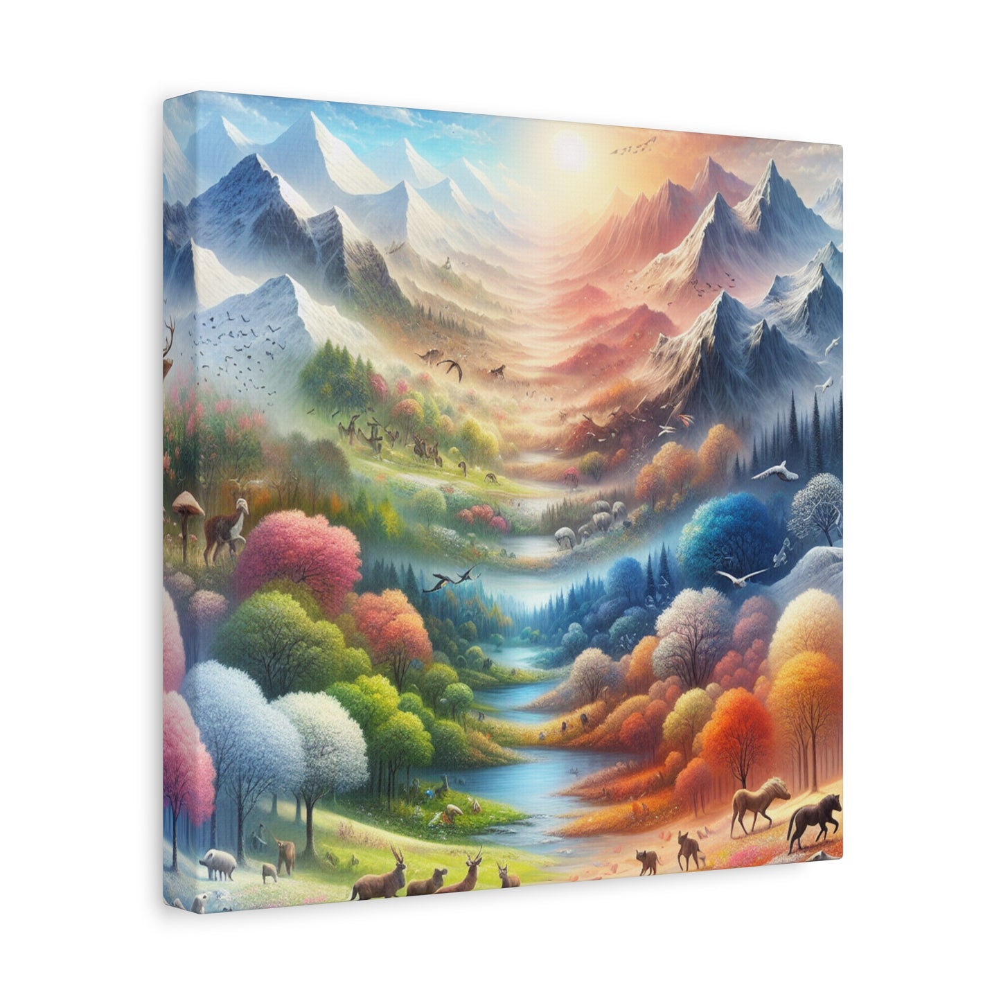 Wald und Berg von Evangeline Fairhurst      -Canvas   -Wandgemälde