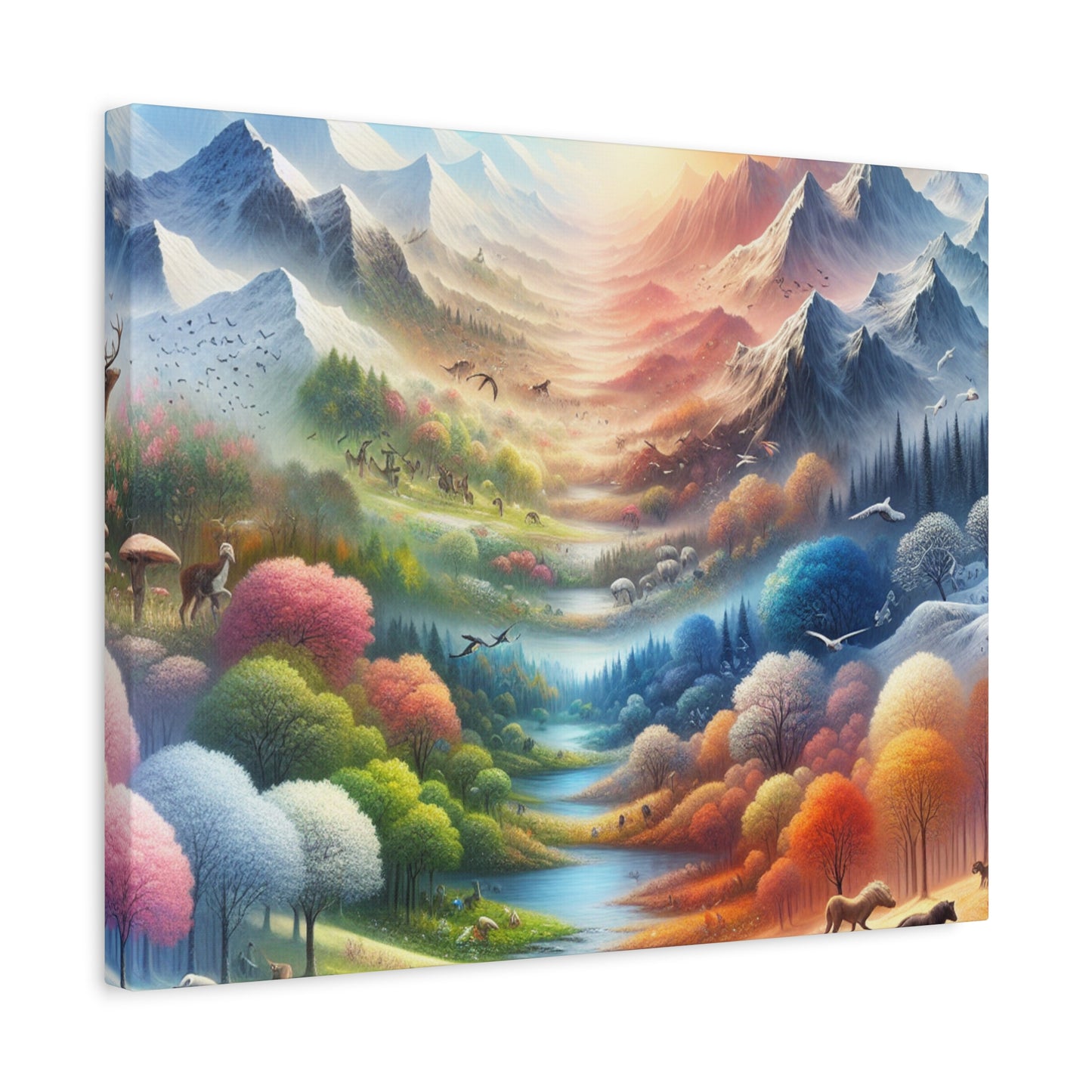Wald und Berg von Evangeline Fairhurst      -Canvas   -Wandgemälde