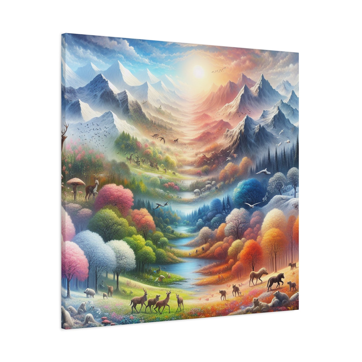 Wald und Berg von Evangeline Fairhurst      -Canvas   -Wandgemälde