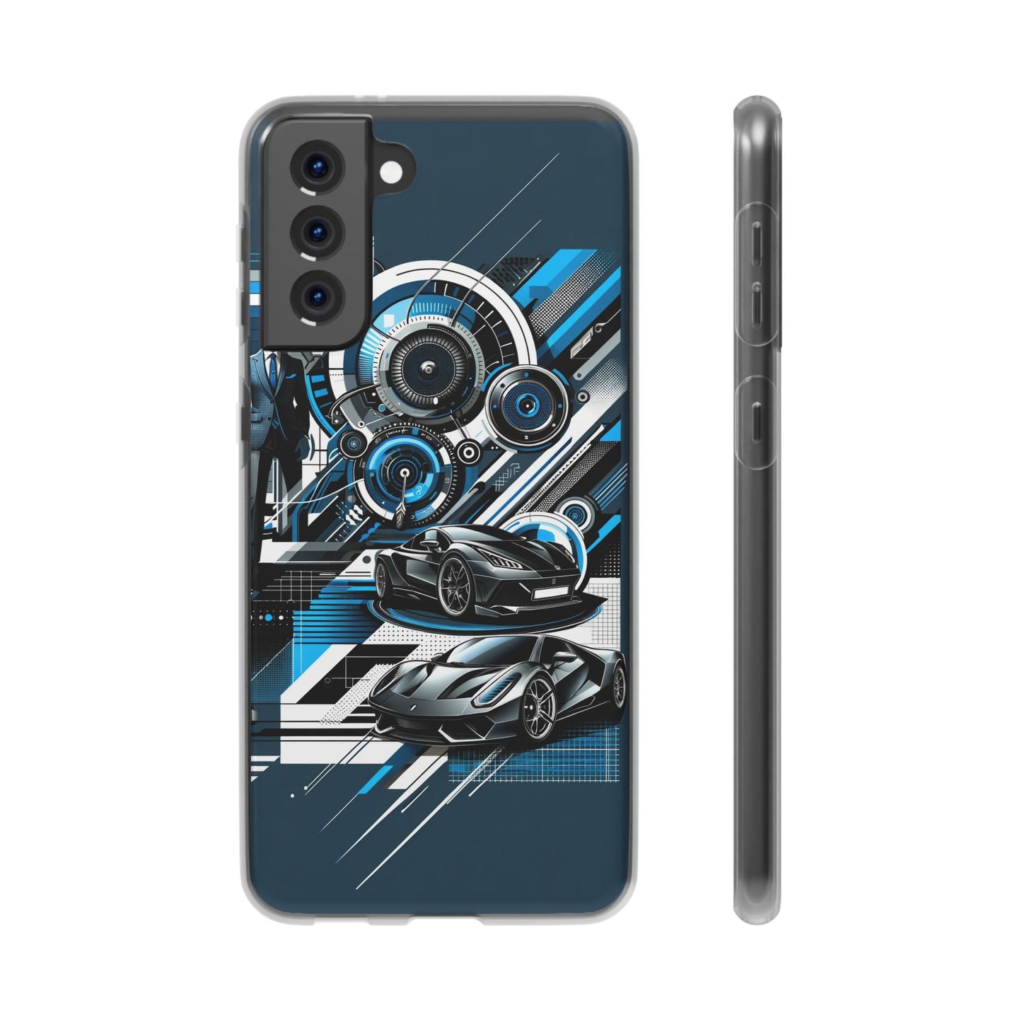 High-Speed Elegance: Sleek Futurism Car-Themed Handy - Cover