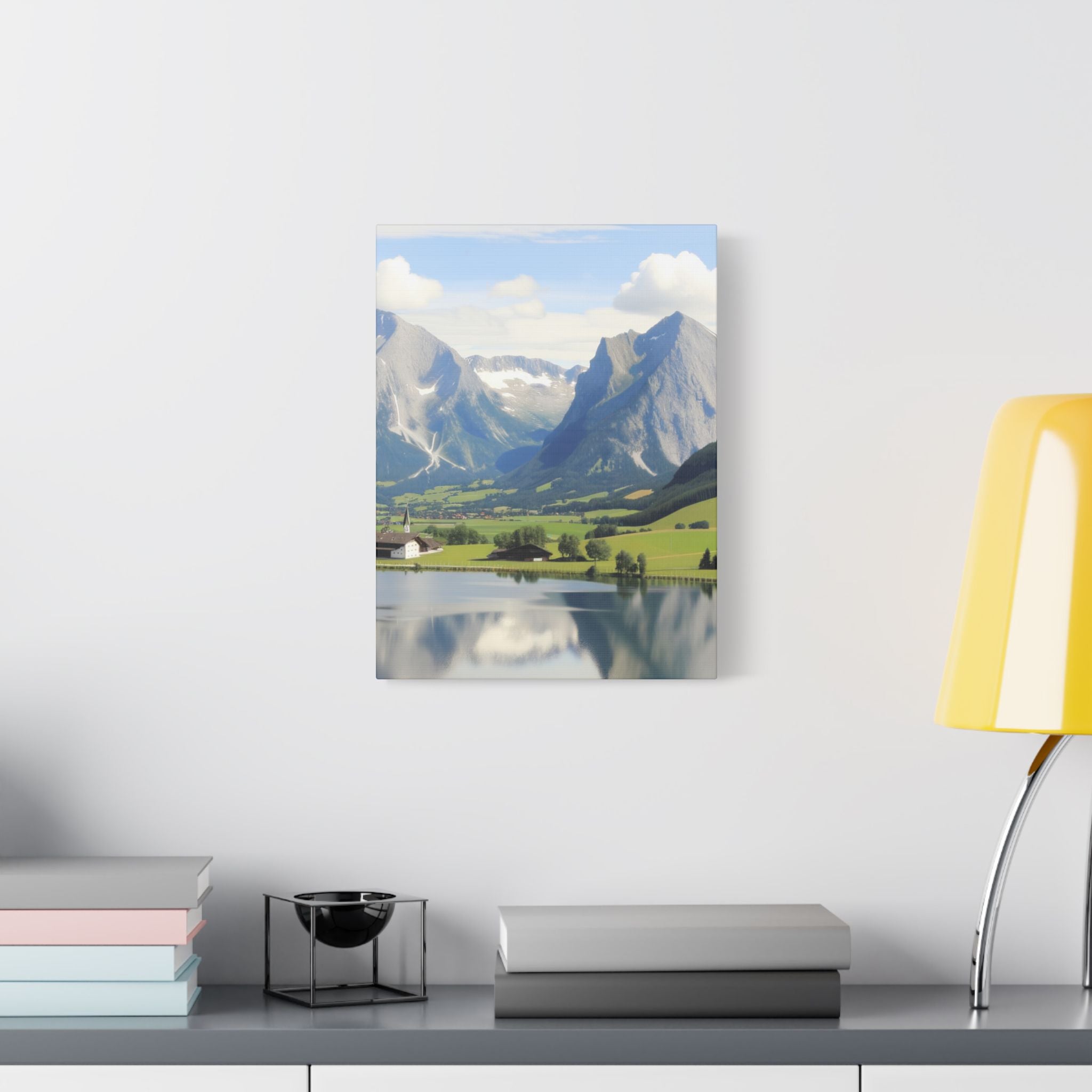 schöne Berglandschaft in der Schweiz    - Canvas   - Leinwandbild   -Wandbild