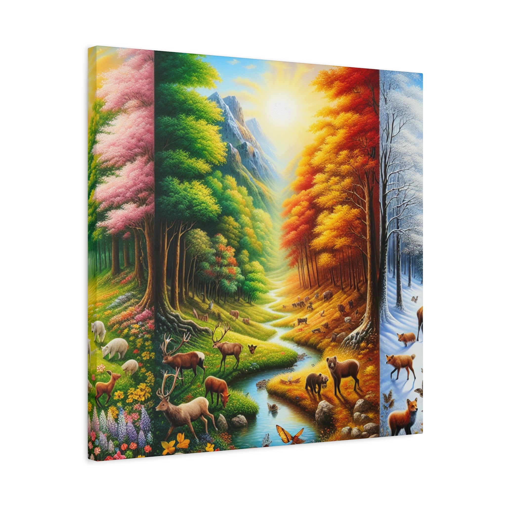 Tiere des Waldes von Benedict Rousseau Monet     -Canvas -Wandgemälde