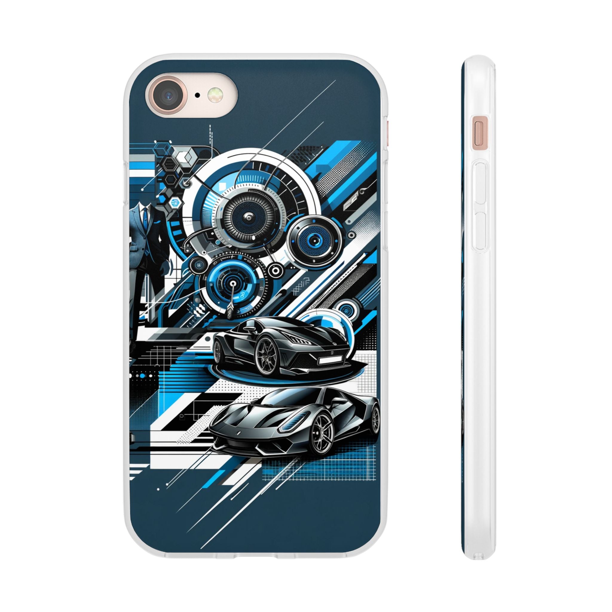 High-Speed Elegance: Sleek Futurism Car-Themed Handy - Cover