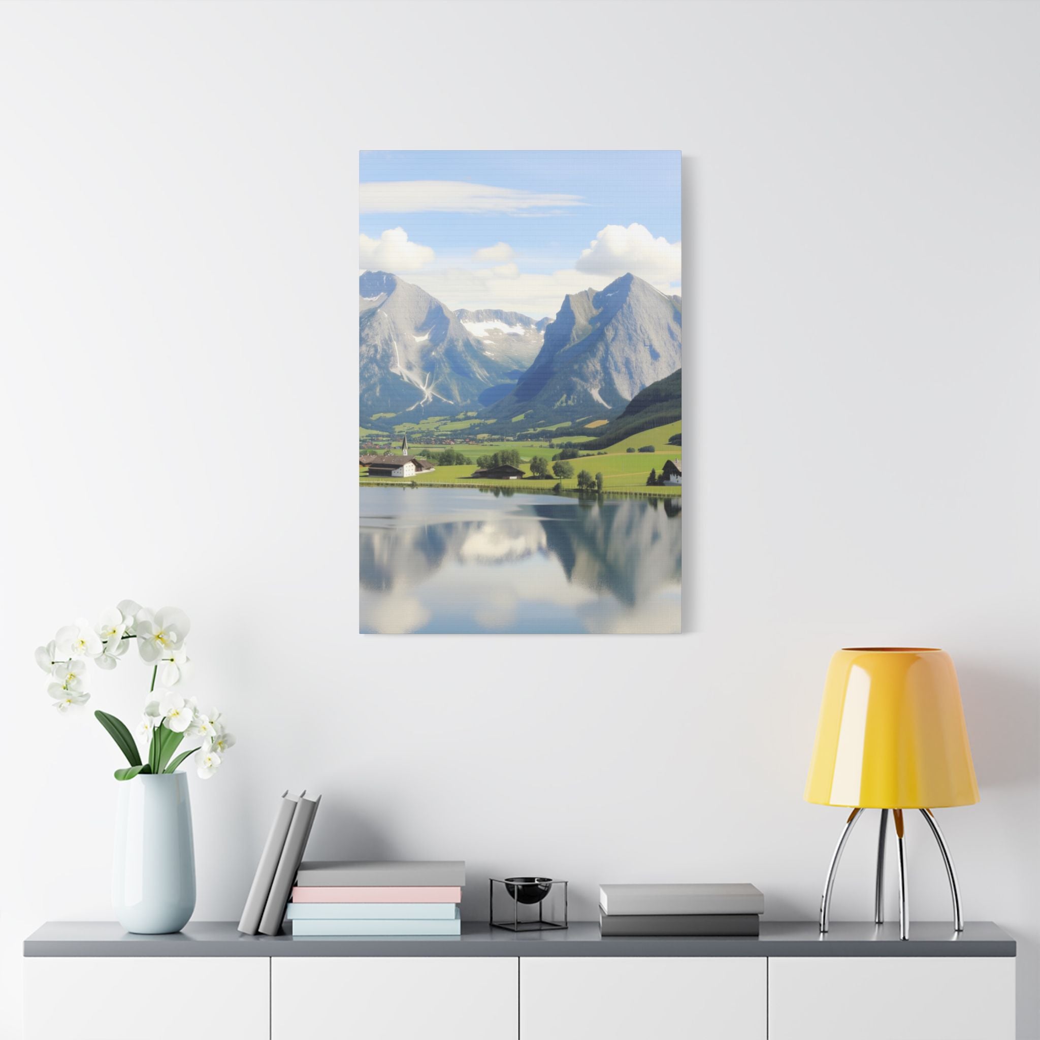 schöne Berglandschaft in der Schweiz    - Canvas   - Leinwandbild   -Wandbild