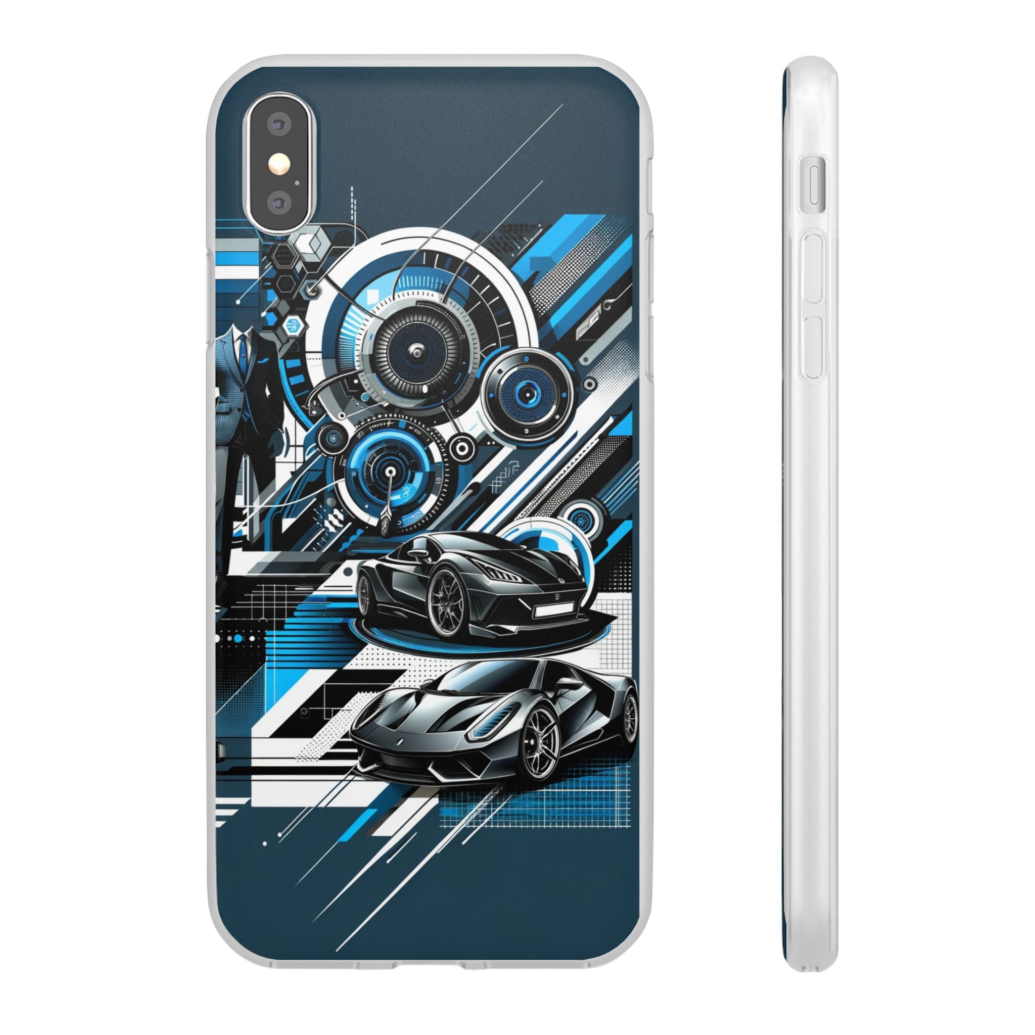 High-Speed Elegance: Sleek Futurism Car-Themed Handy - Cover