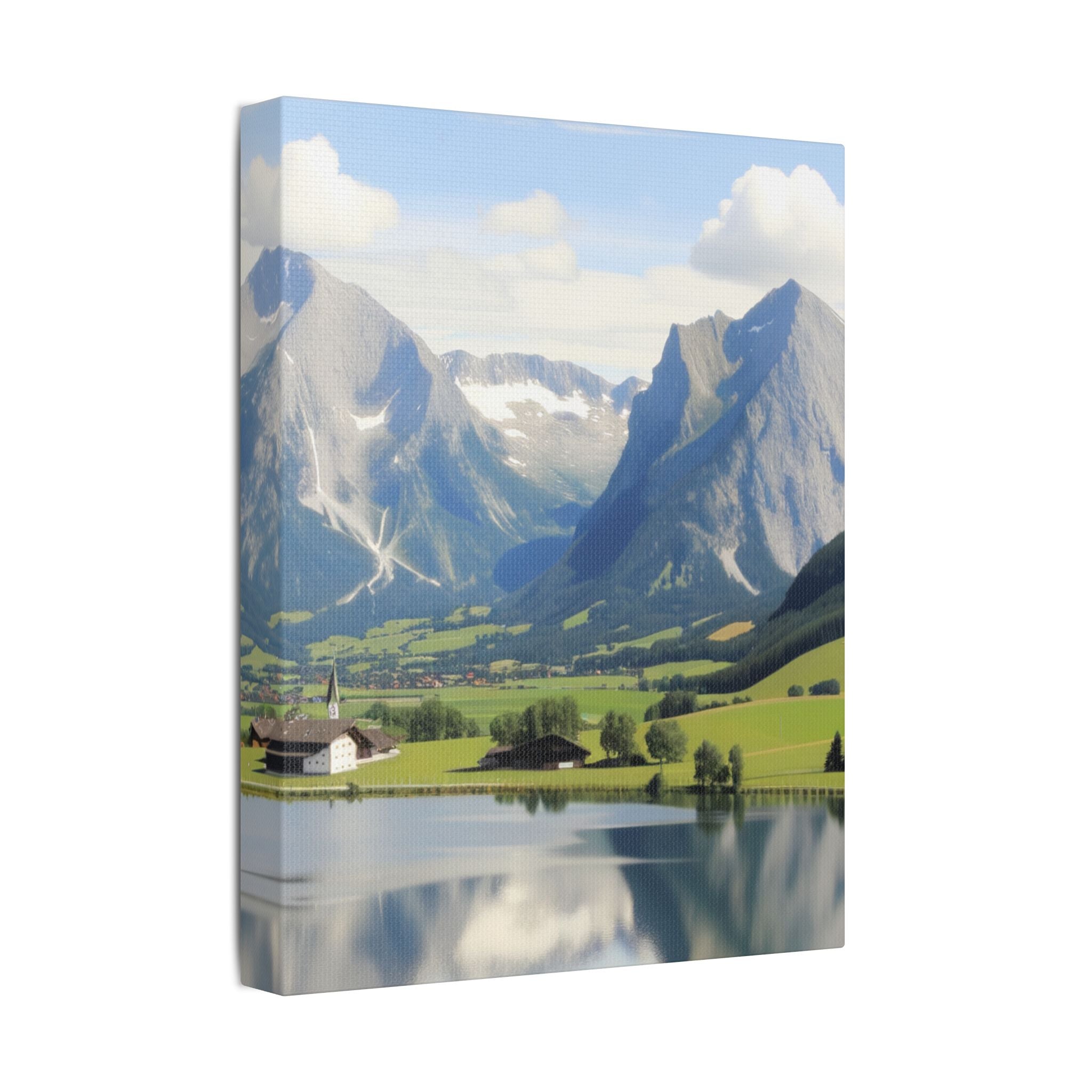 schöne Berglandschaft in der Schweiz    - Canvas   - Leinwandbild   -Wandbild