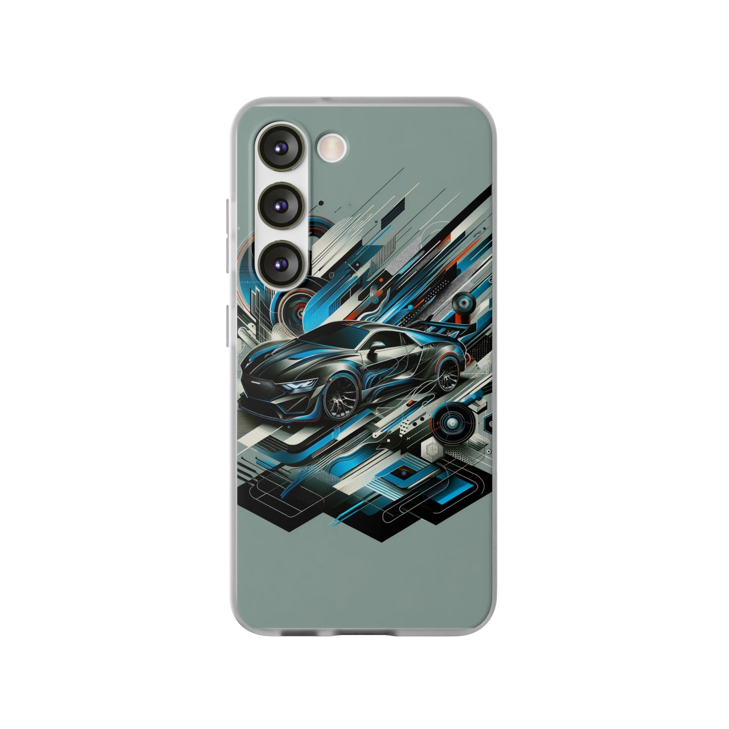 High-Speed Elegance: Sleek Futurism Car-Themed Handy - Cover