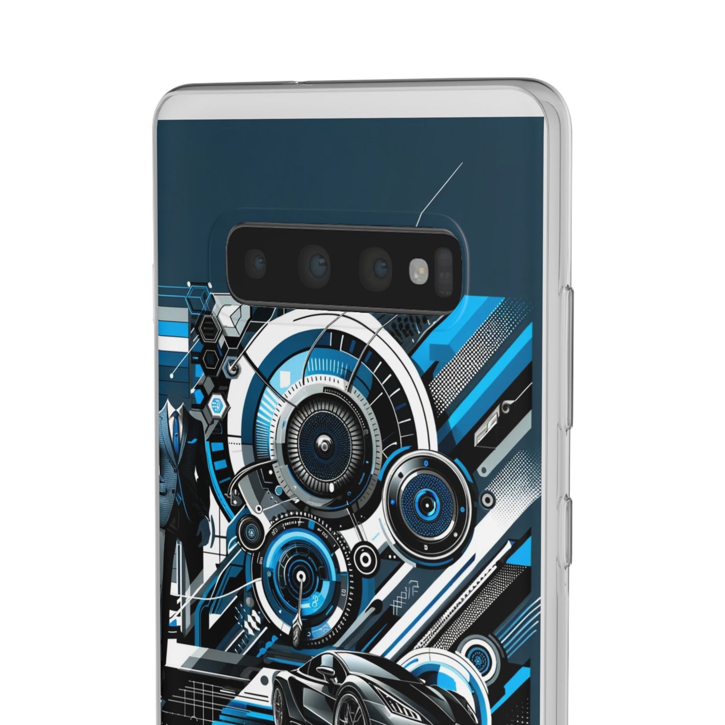 High-Speed Elegance: Sleek Futurism Car-Themed Handy - Cover