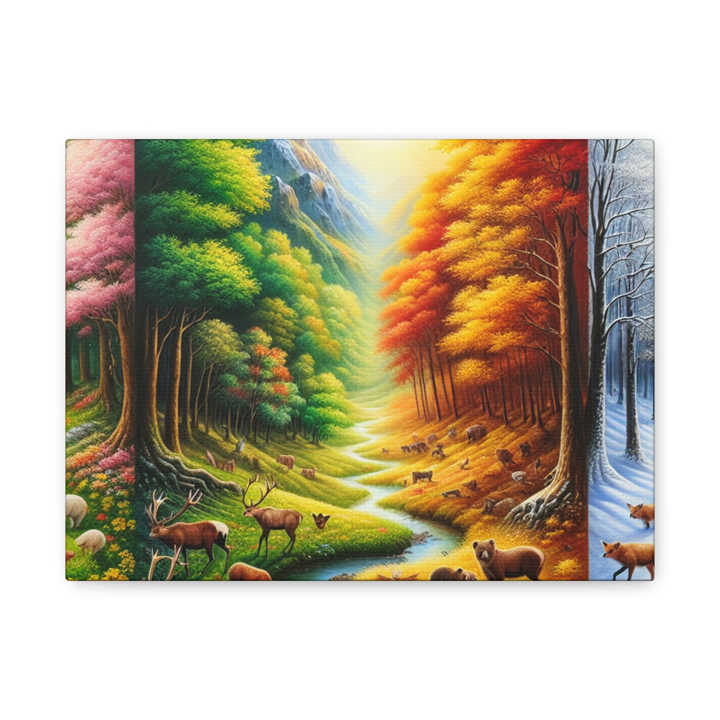 Tiere des Waldes von Benedict Rousseau Monet     -Canvas -Wandgemälde