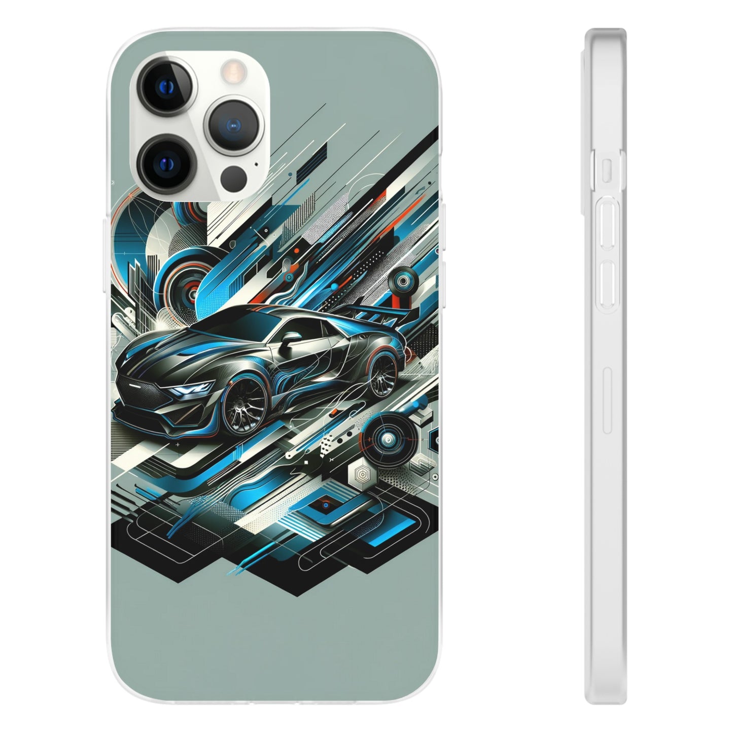 High-Speed Elegance: Sleek Futurism Car-Themed Handy - Cover