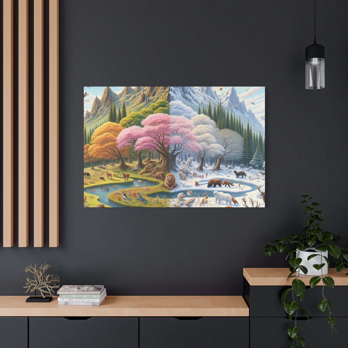 Die vier Jahreszeiten von Augustine Luminare       -Canvas -Wandgemälde