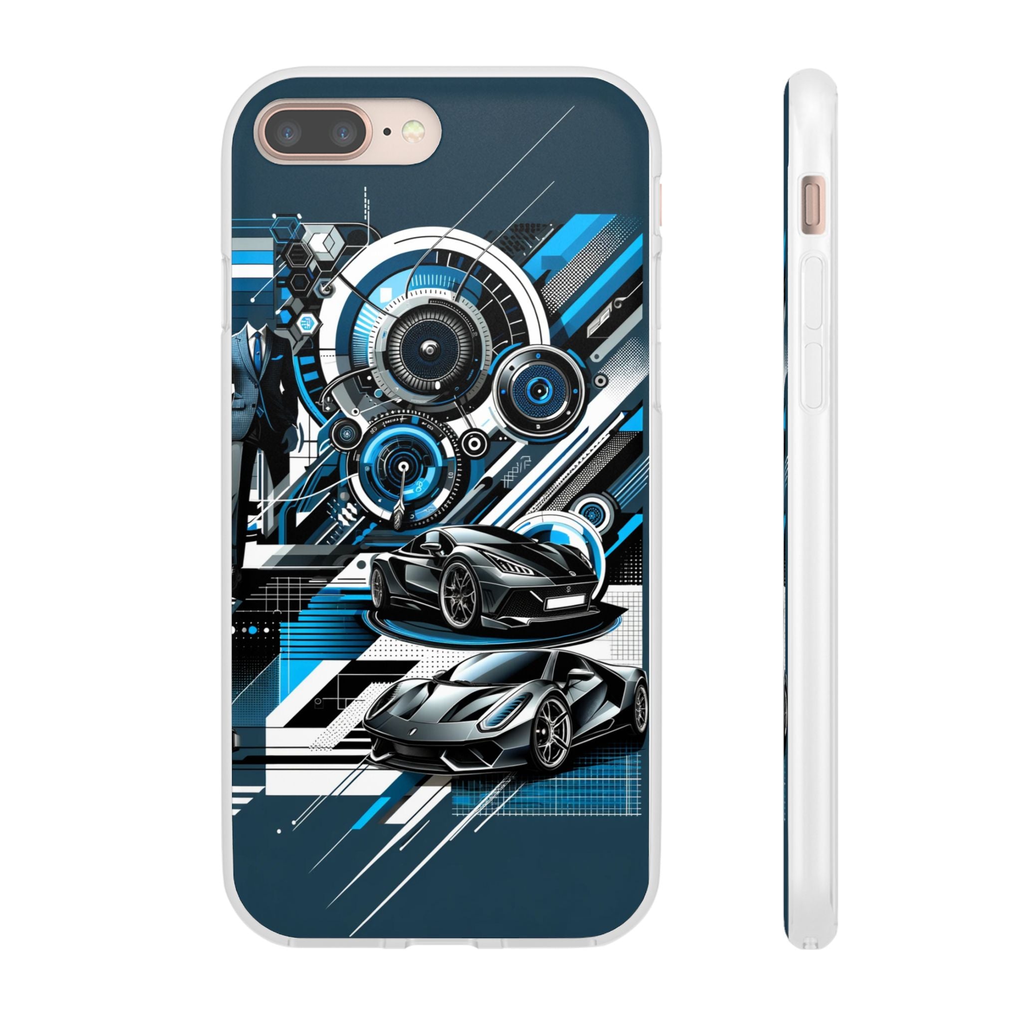 High-Speed Elegance: Sleek Futurism Car-Themed Handy - Cover