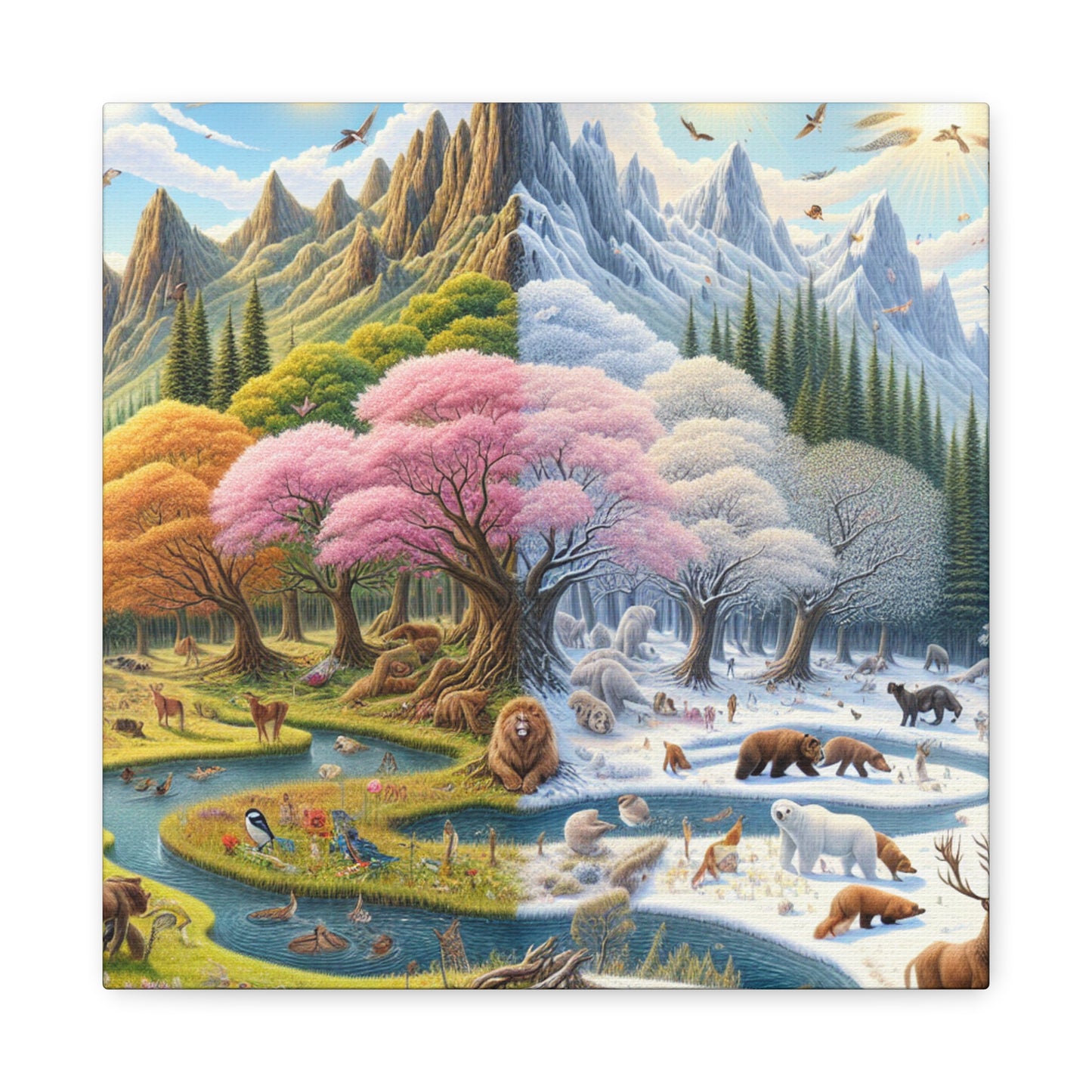 Die vier Jahreszeiten von Augustine Luminare       -Canvas -Wandgemälde