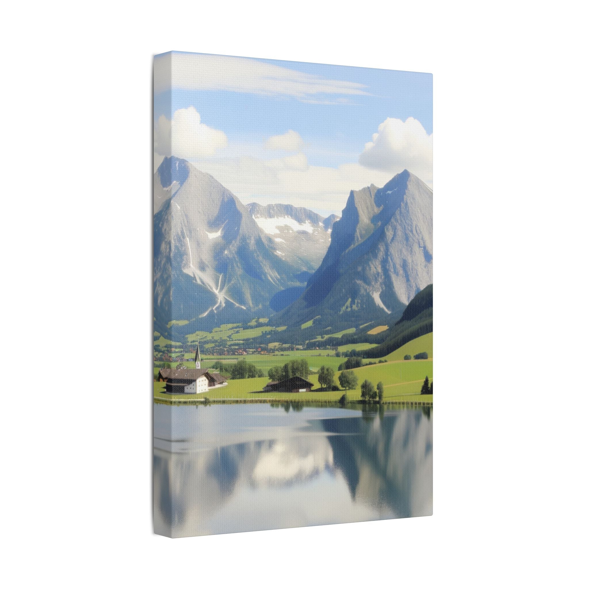 schöne Berglandschaft in der Schweiz    - Canvas   - Leinwandbild   -Wandbild