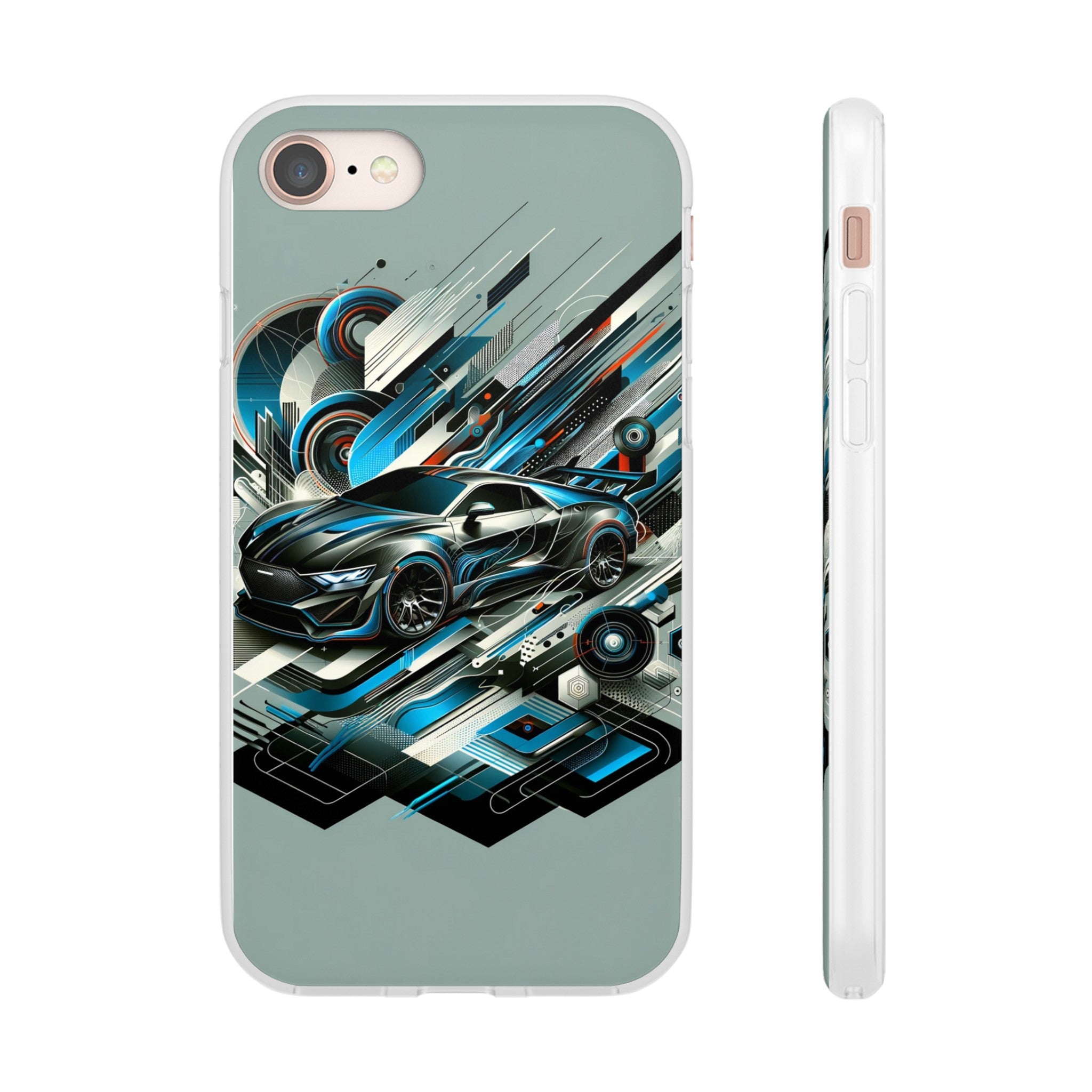 High-Speed Elegance: Sleek Futurism Car-Themed Handy - Cover